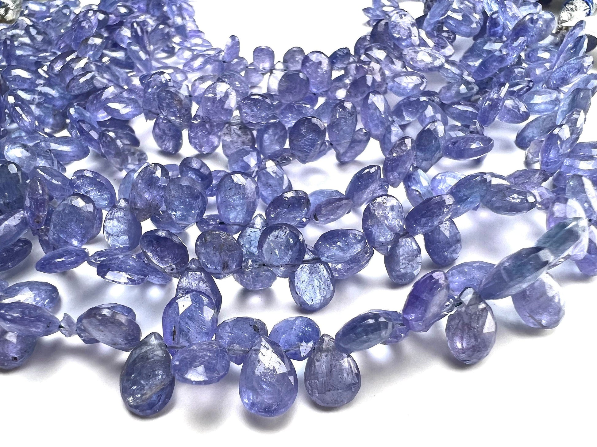 Natural Tanzanite Faceted Drop 4x6-6x8mm AAA quality Teardrop Gemstone Violet Blue Beads DIY Jewelry Making pear drop beads.