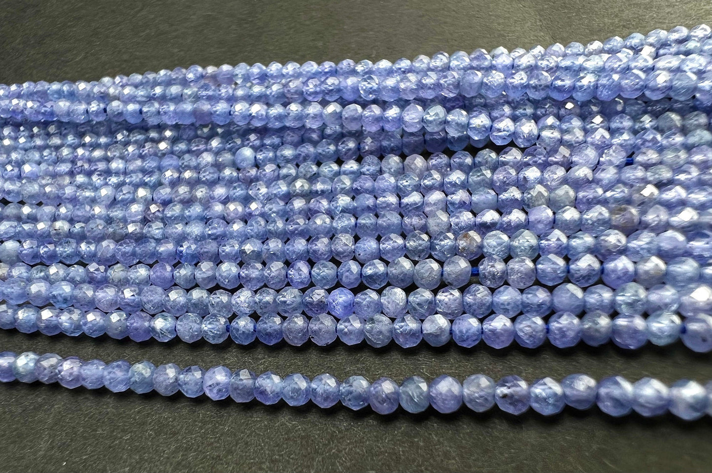 Natural Tanzanite 2.5mm Faceted round Violet Blue gemstone Beads AAA very good quality DIY Jewelry Making 12.25&#39; Strand