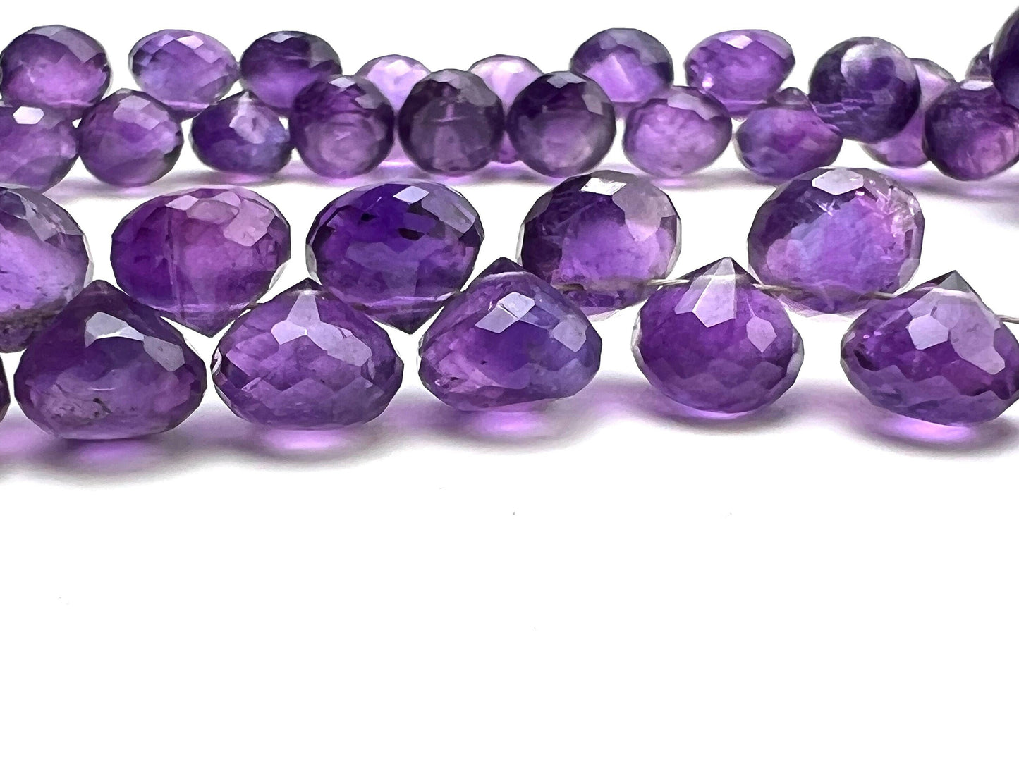 Natural Amethyst Faceted Onion drop 8.5-9.5mm AAA quality beautiful Rich Purple Amethyst for Jewelry Making DIY Gemstone Beads, 6,10,20 pcs