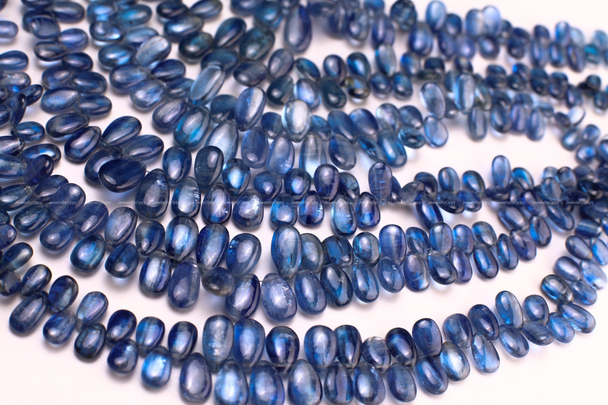 Natural blue Kyanite 4x6.5-9x11mm smooth Pear AAA super quality rare Drop, Jewelry Making Gemstone Beads