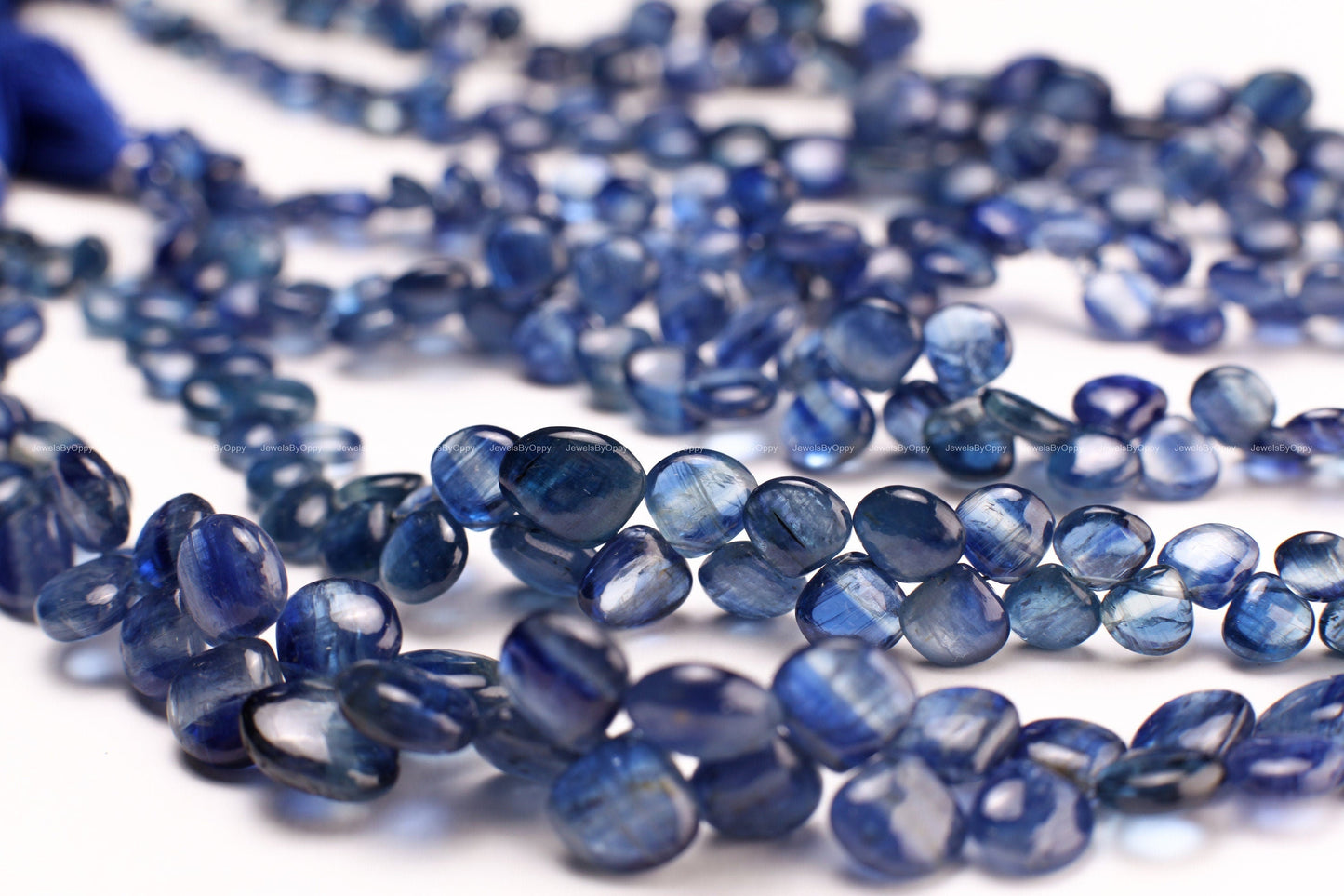 Natural Blue Kyanite 5-12mm Heart Shape Pear Drop AAA quality Teardrop Jewelry Making Gemstone Beads