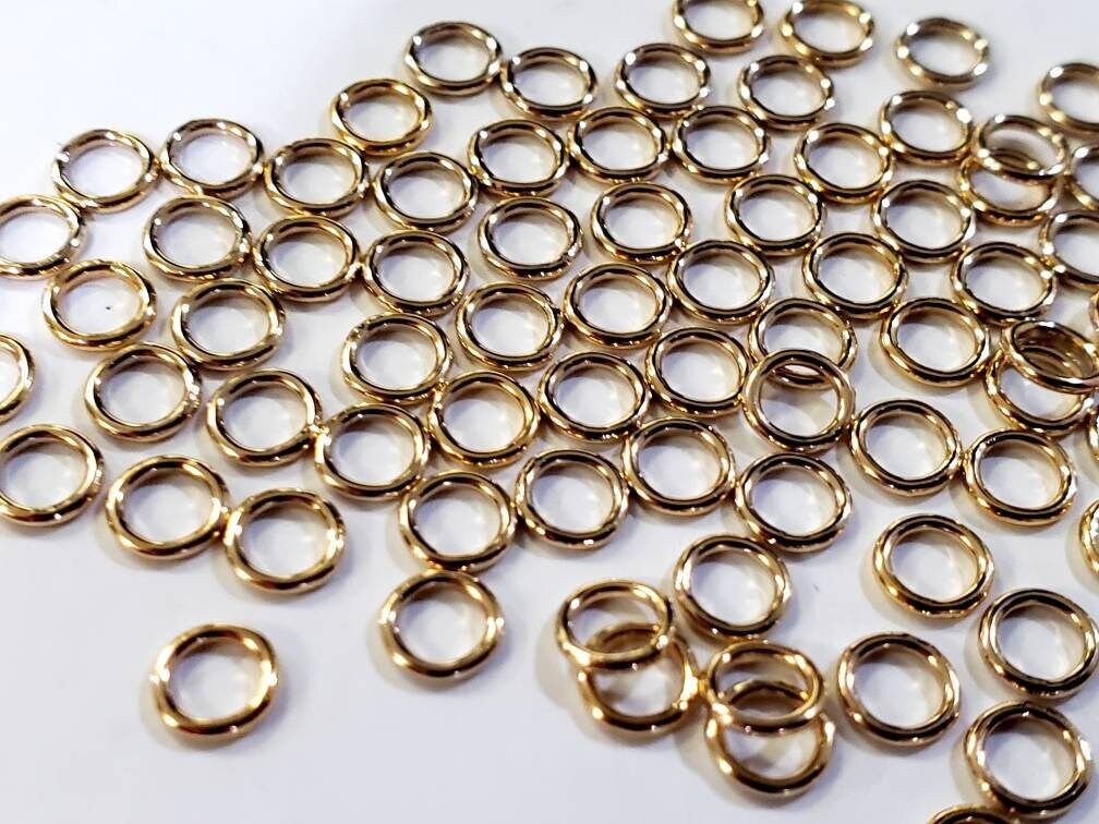 14K Gold Filled 4mm 22g closed Jumping, made in USA, high quality jewelry supplies, 20,50,100 pcs