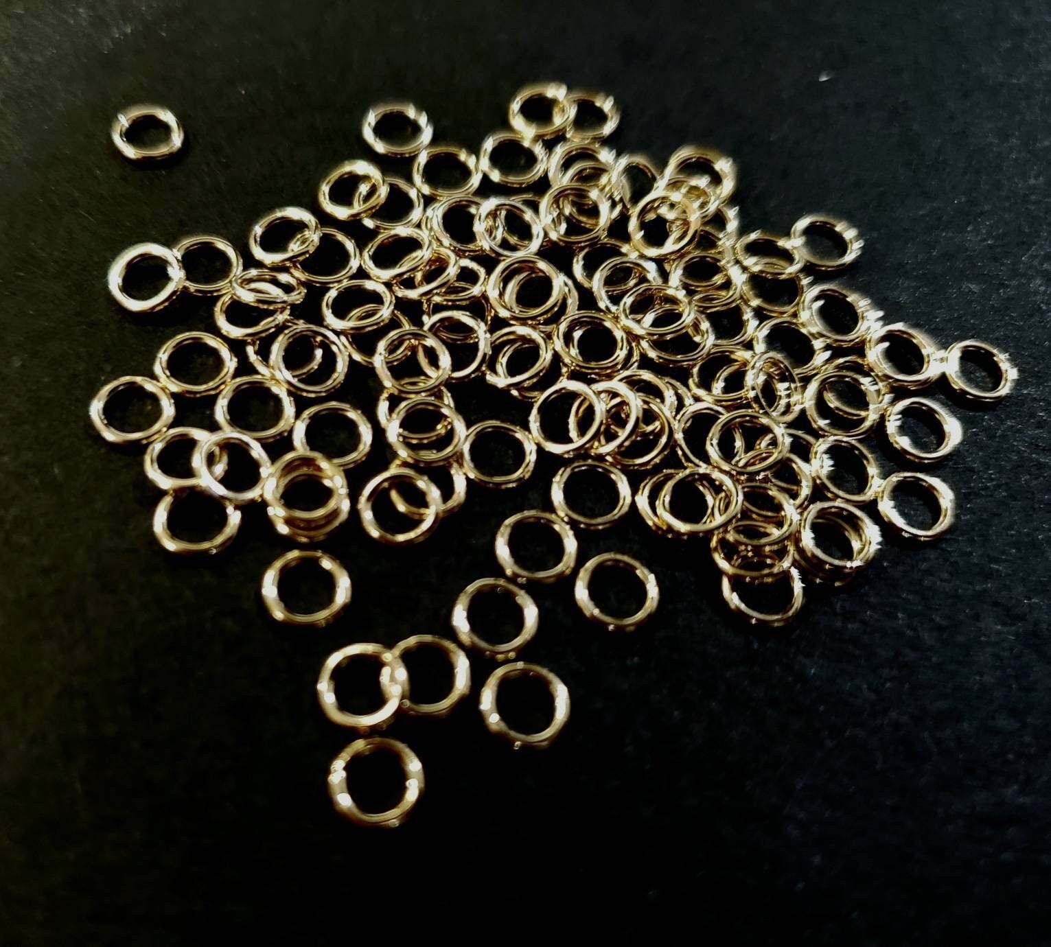 14K Gold Filled 4mm 22g closed Jumping, made in USA, high quality jewelry supplies, 20,50,100 pcs