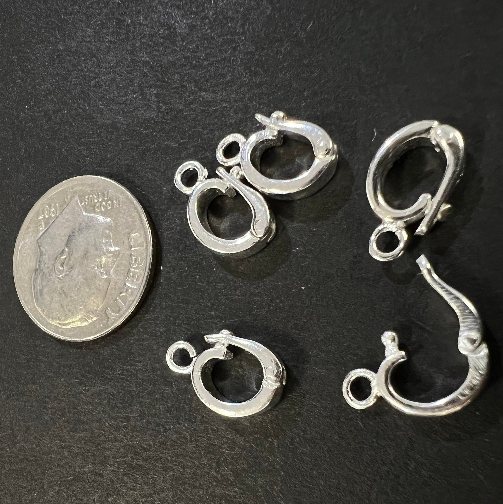 925 Sterling Silver Enhancer Hinged Bail Heavy duty Interchangeable Pendant Bail,7x12mm pendant holder. snap on Bail, 925 stamped,1 Piece