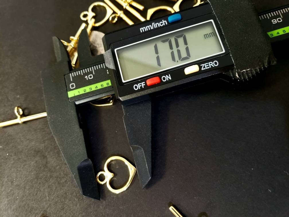 18k gold vermeil 14mm heart toggle clasp.1 set,18k gold over 925 Sterling Silver.925 stamped,high quality