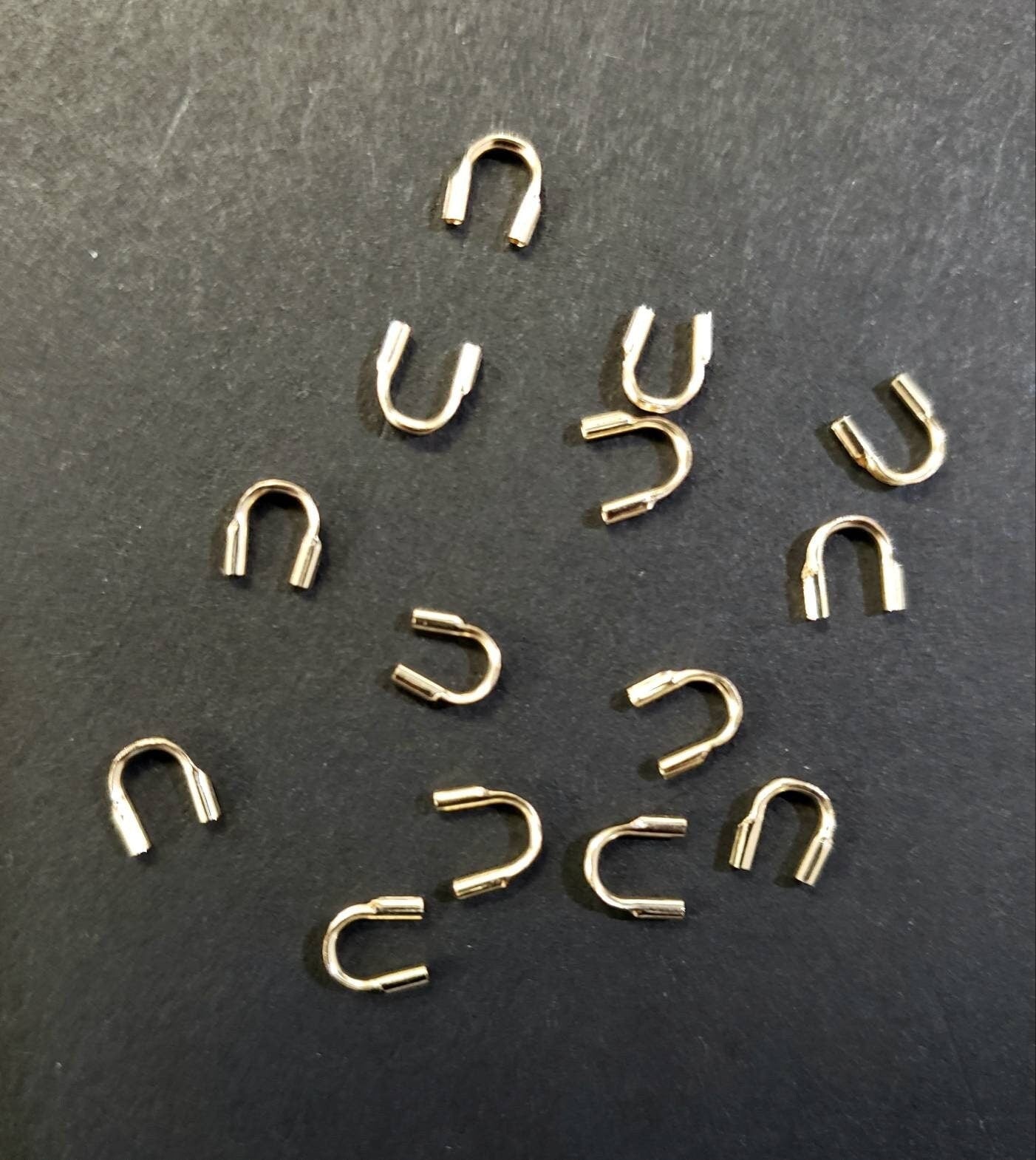 14k gold filled wire guards, wire protectors .021" 5mm Jewelry Making Supplies. 10 pcs ,20 pcs, 50 Pcs