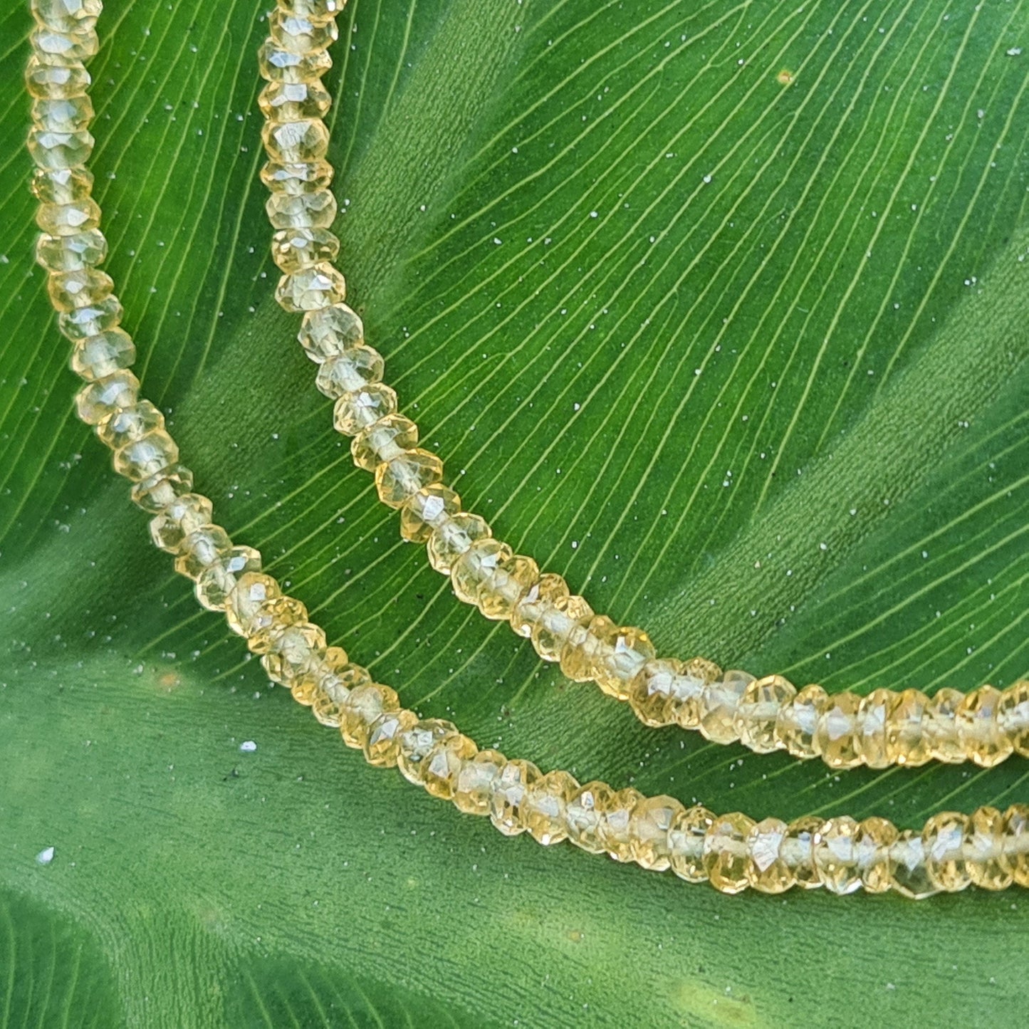 Genuine Citrine Faceted 3.5-4mm Rondelle Choker, Layering Necklace in 925 Sterling Silver, Birthday, Woman gifts