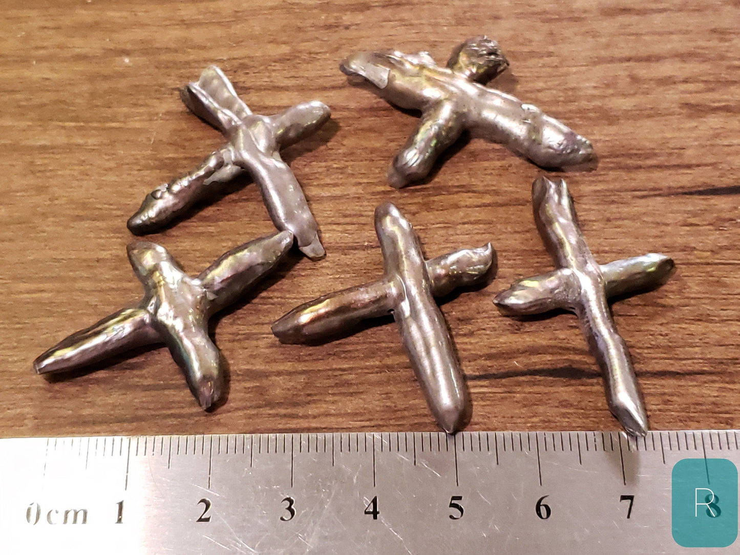 5 pcs Freshwater Natural Cross Pearl, Cross drilled, Focal spacer bead. Approx. 20x40mm, 5 pieces set