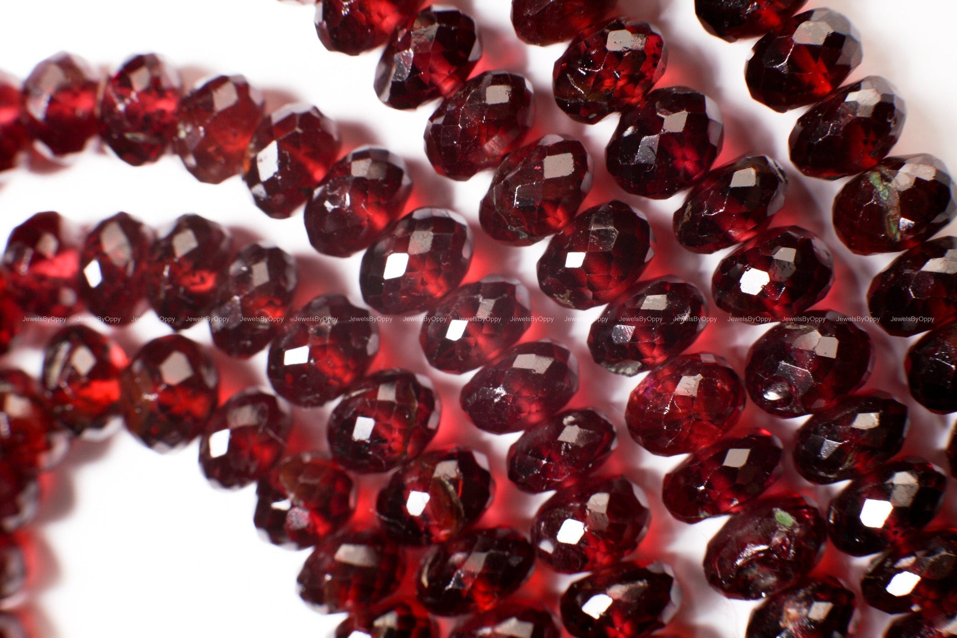 Mozambique Garnet 5-9mm Faceted Rondelle, Merlot Dark Red Jewelry Making Gemstone Beads, Rare, Heavy Weight Gemstone, 6.5&quot;