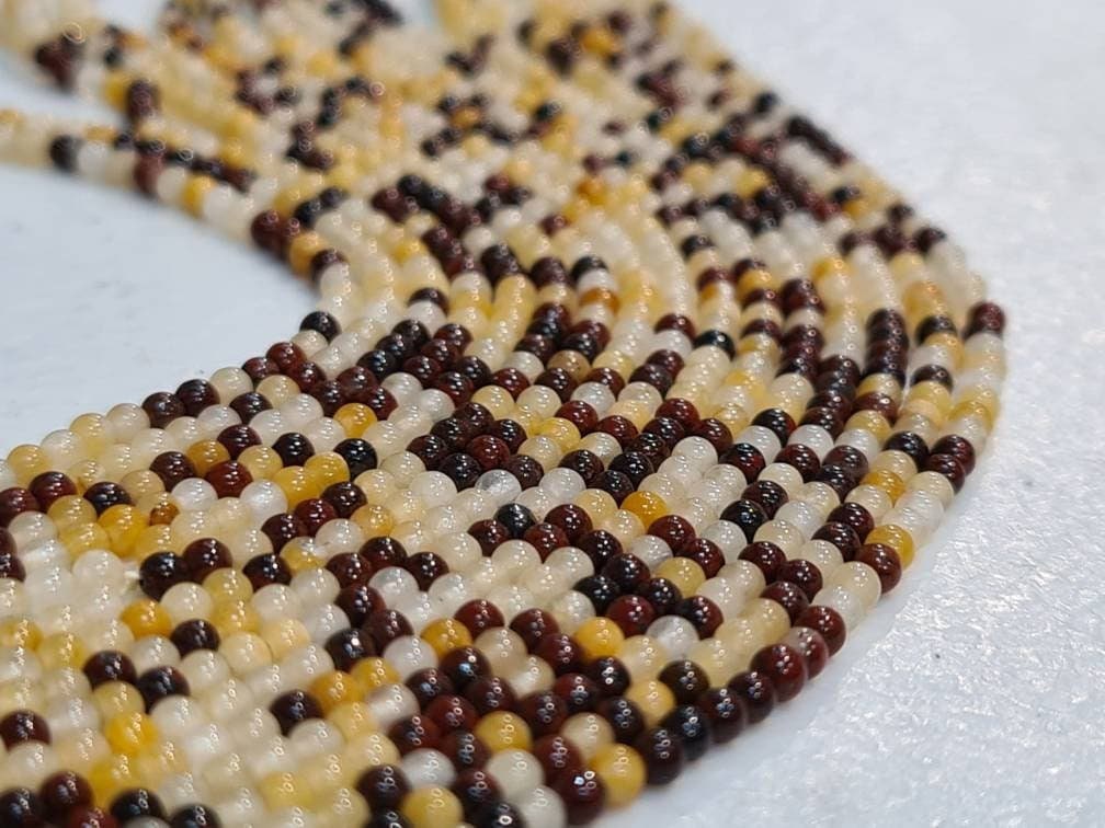 Moukite 2mm Round Beads, Jewelry Making Round Polished Gemstone Beads, DIY Necklace, Bracelet 16" Strand