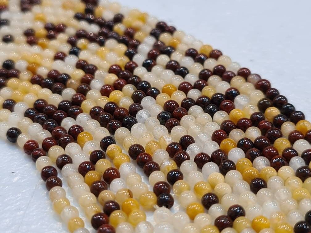 Moukite 2mm Round Beads, Jewelry Making Round Polished Gemstone Beads, DIY Necklace, Bracelet 16" Strand