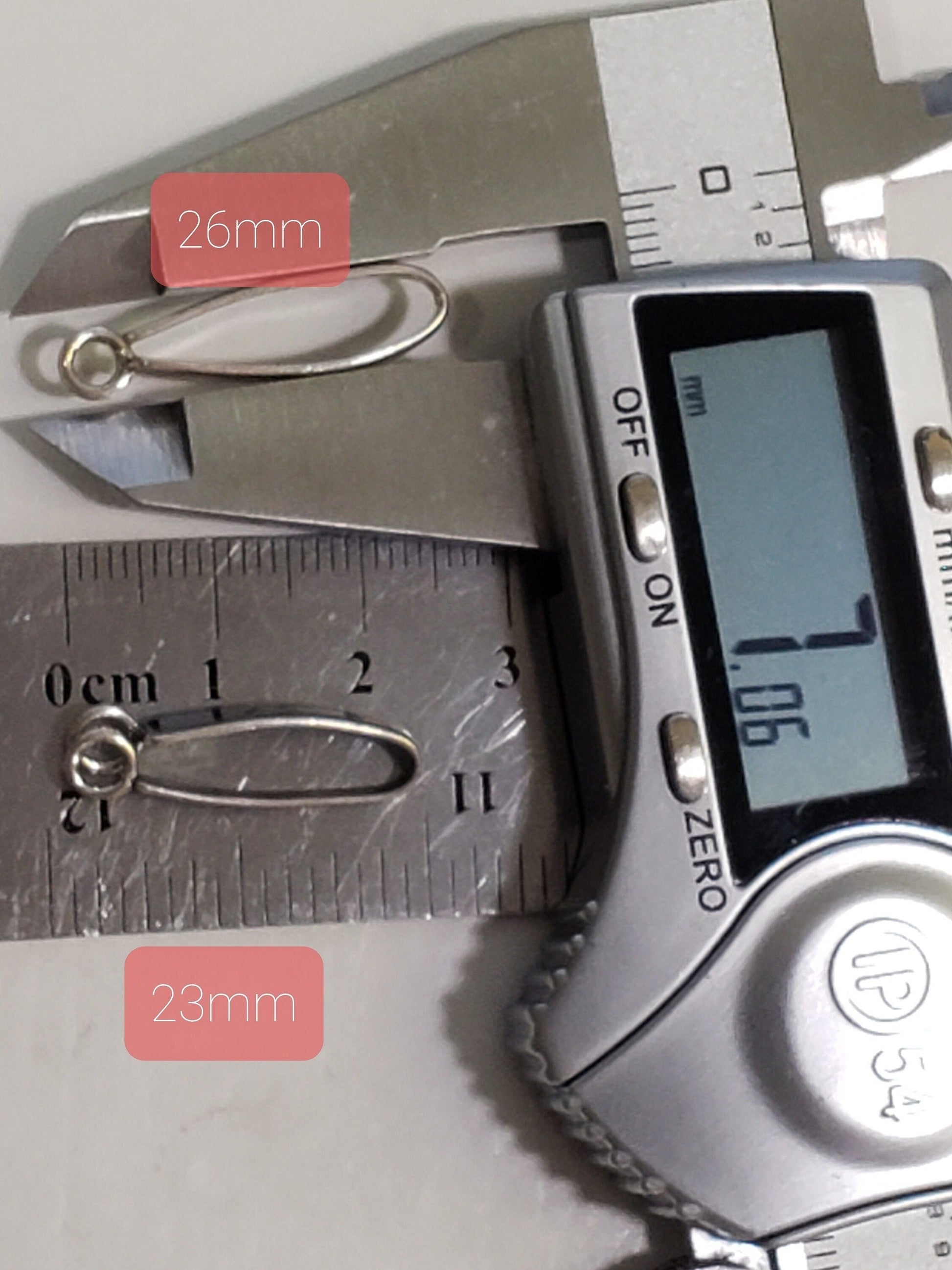 925 Sterling Silver 23,26mm Long Donut Holder, Pendent Bail, Good Quality, Jewelry Making Supplies, Bail only, 925 Stamped Pure Silver
