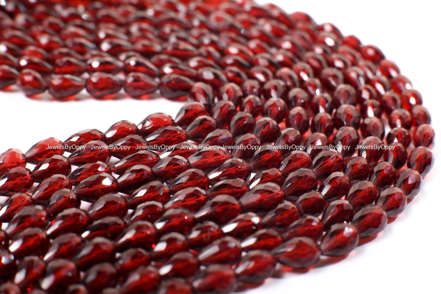 Natural Mozambique Garnet AAA Micro Faceted 4.5x6-6x7.5mm Briolette Teardrop Top to Bottom Drilled, Jewelry Making, Rich Merlot Gemstone