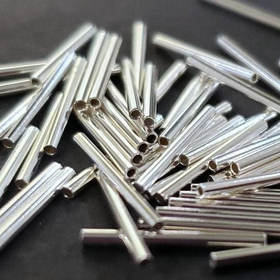 925 Sterling Silver 9mm and 12mm Liquid silver tube jewelry making spacer, high Quality, Made in USA, 50 pcs, 100 pcs pack for 9mm and 12mm
