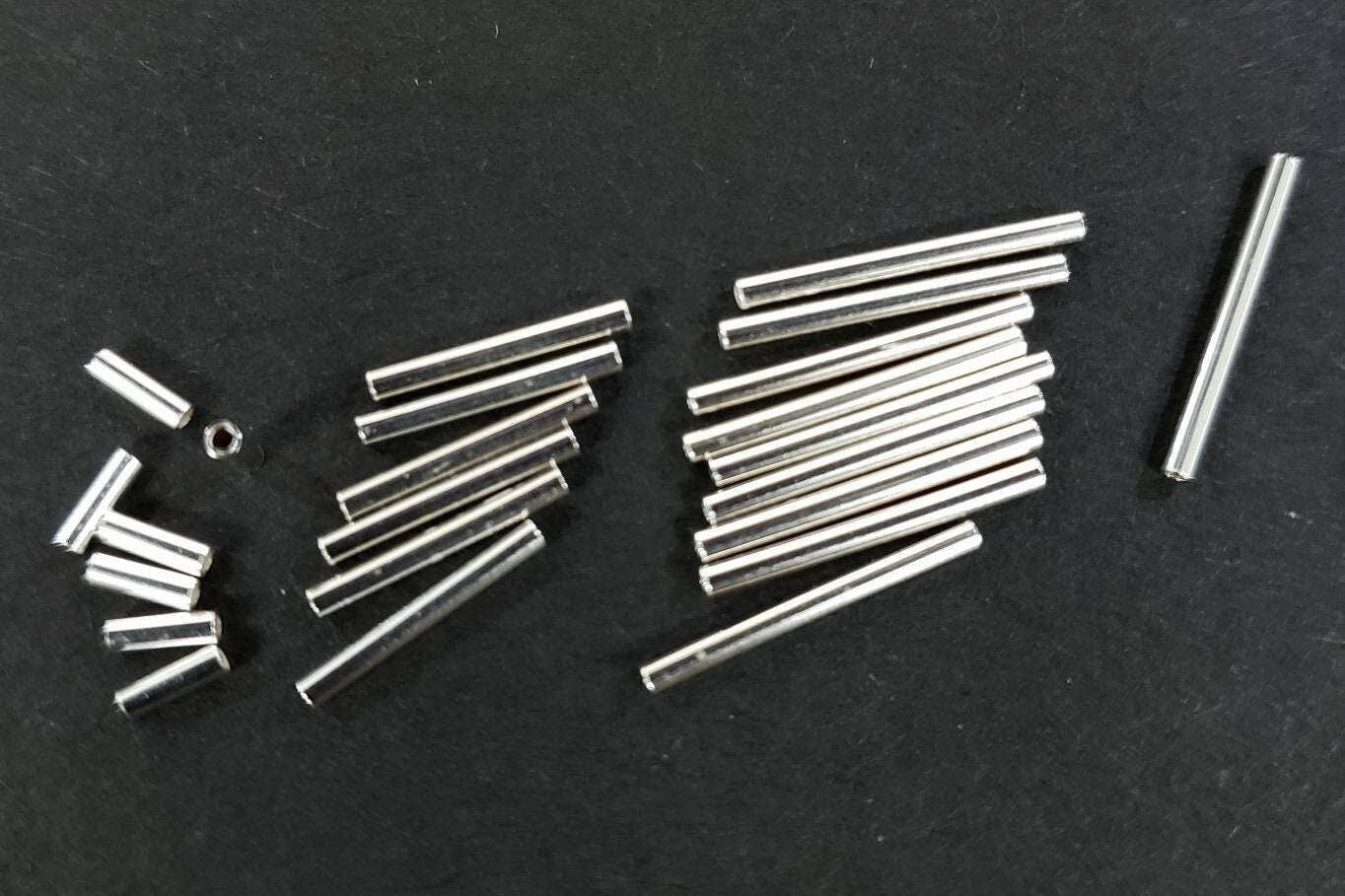 925 Sterling Silver 9mm and 12mm Liquid silver tube jewelry making spacer, high Quality, Made in USA, 50 pcs, 100 pcs pack for 9mm and 12mm