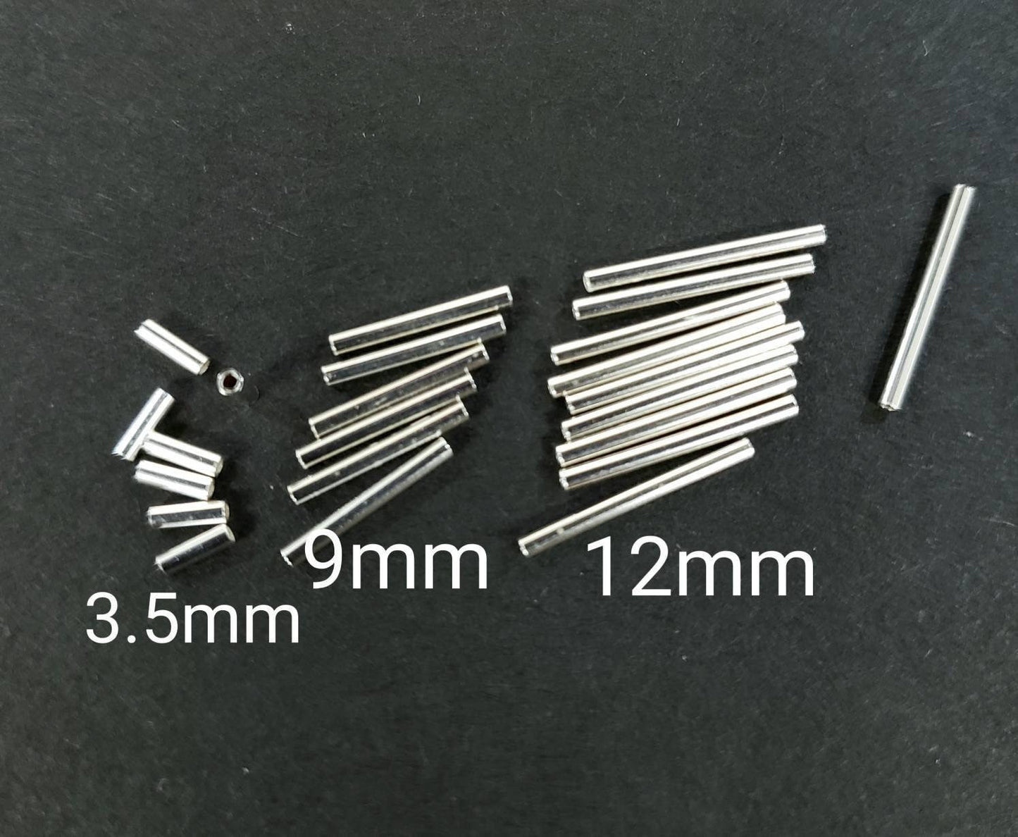 925 Sterling Silver 3.5mm Liquid Silver, Made in USA, high Quality tube spacer jewelry making supplies. 50 pcs, 100, 300 ,500 pcs