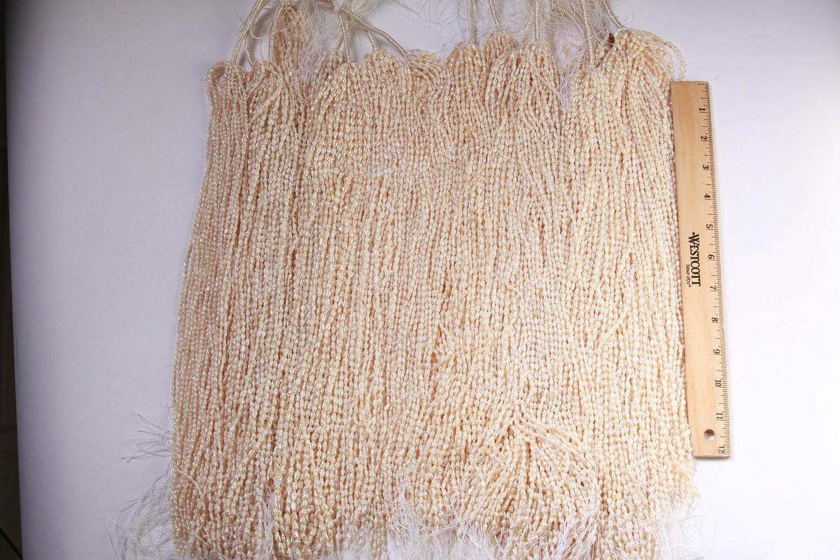 Japanese Vintage 3-3.5mm x 4/5/6/7mm to 5/6/7/8mm Freshwater Biwa Rice Pearl 15" Strand
