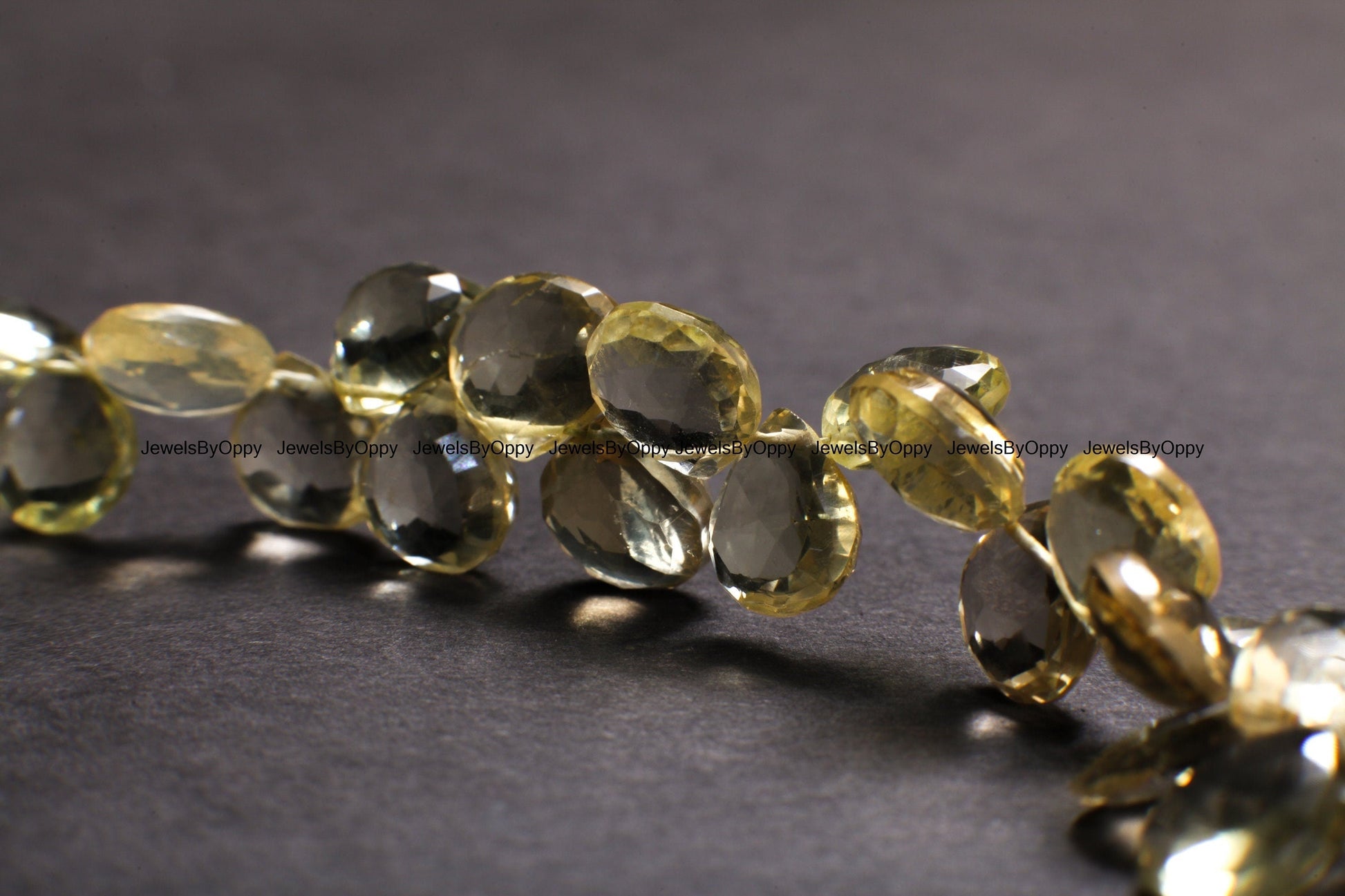 Lemon Quartz Faceted Teardrop 11-14mm, Natural AAA Lemon Quartz Gemstone Briolette Drop Beads Jewelry Making Necklace, Bracelet