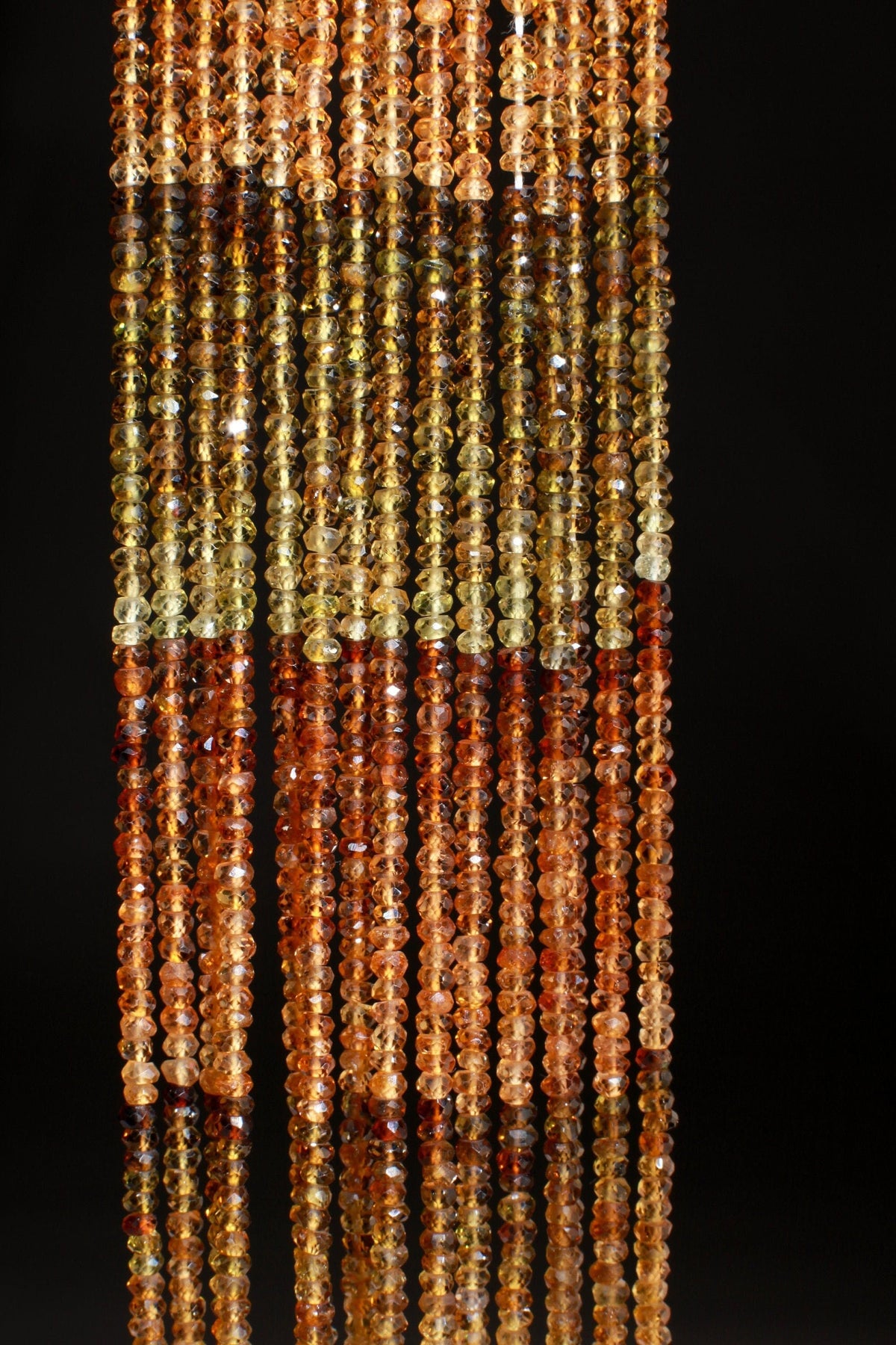 Natural Brown Tourmaline, Petro Tourmaline Faceted 3mm Rondelle Gemstone Beads, 13.25" Strand