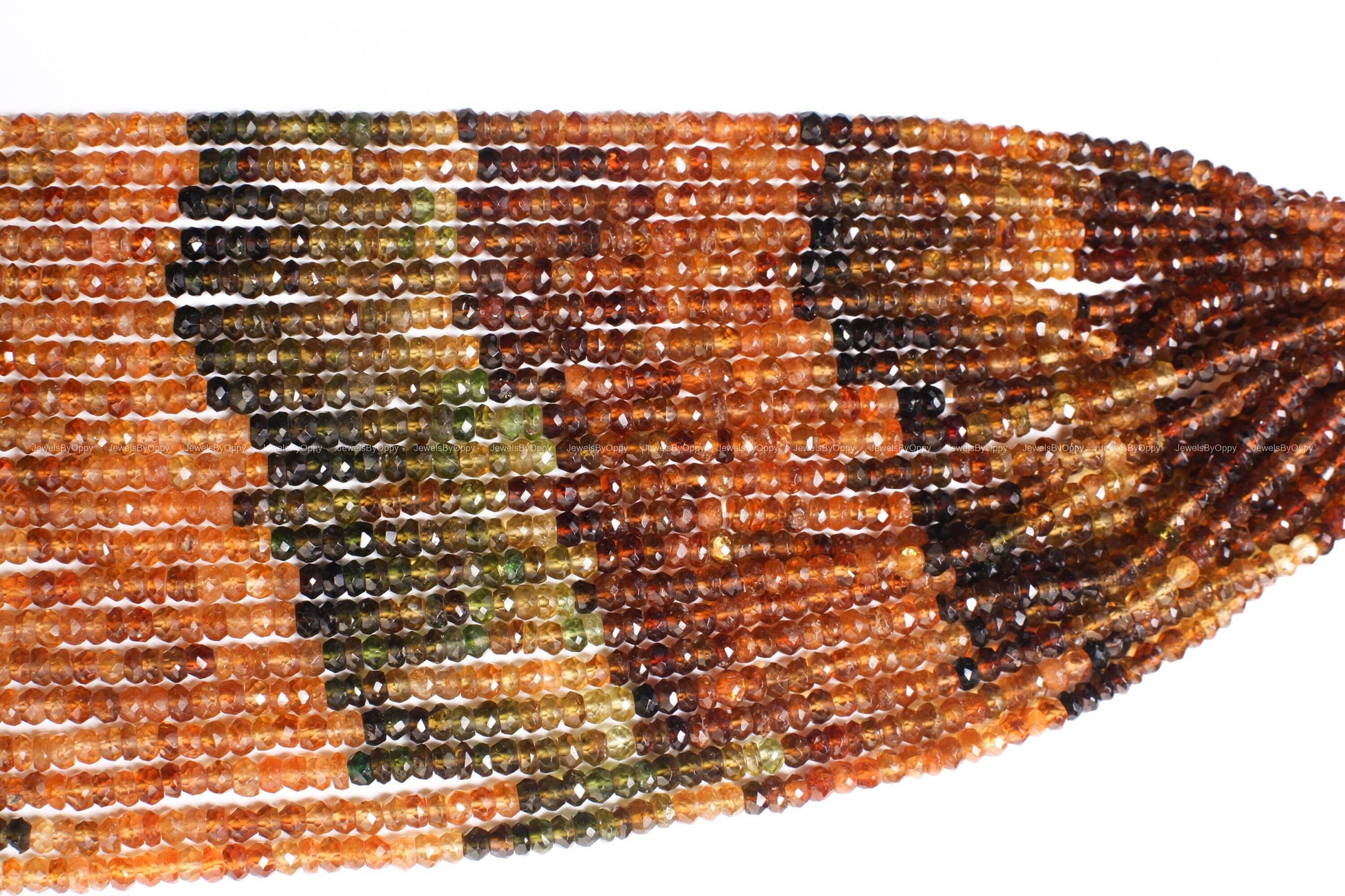 Natural Brown Tourmaline, Petro Tourmaline Faceted 4-4.5mm Rondelle Gemstone Beads, 13.25" Strand