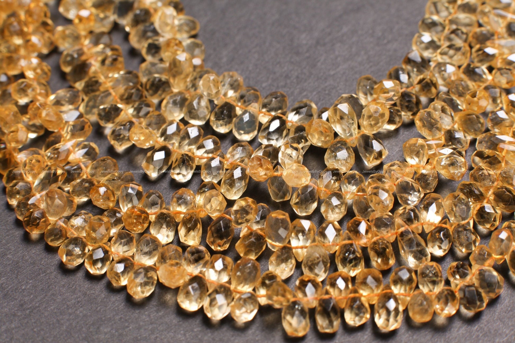 Citrine Faceted Briolette, Natural Citrine Gemstone Teardrop 4×6-5×8mm Jewelry Making Earring, Necklace 18Pcs,36Pcs