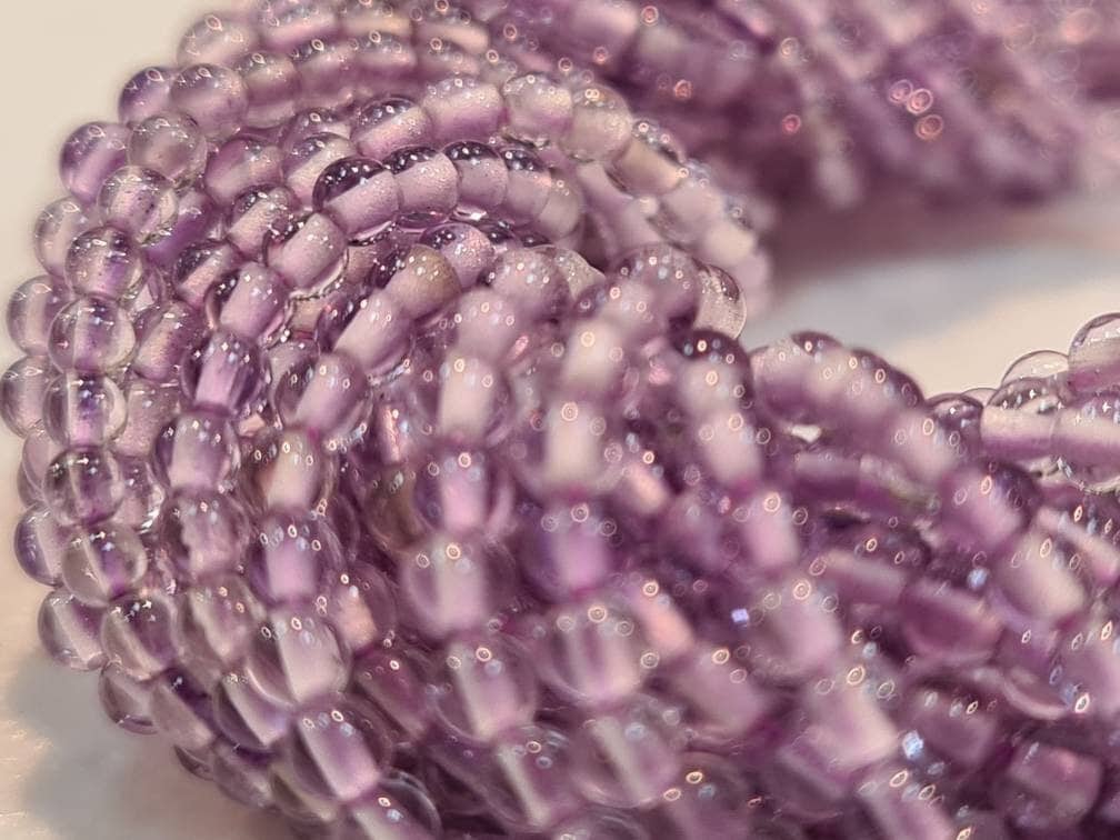 Pink Amethyst 2mm Round Beads, Jewelry Making Round Polished Gemstone Beads, DIY Necklace, Bracelet 15.75&quot; Strand