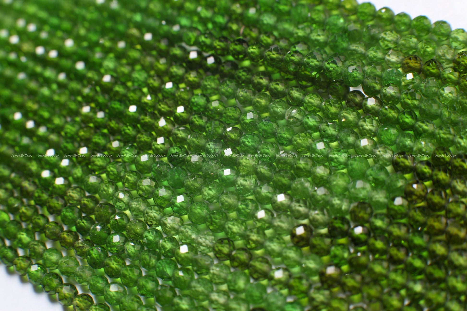 Natural Chrome Tourmaline 2.5mm Micro Faceted Round Beads 12.5" Strand, AAA High Quality Shaded Chrome Tourmaline,Rare Green Indicolite Bead