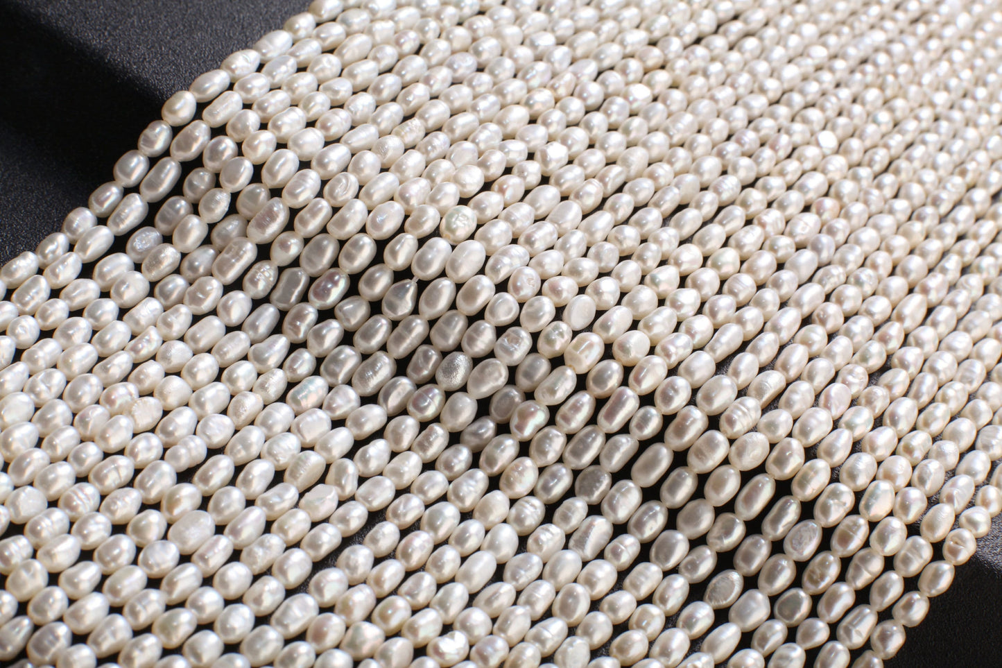 Natural Freshwater Pearl 3x4.5-5.5mm Potato small Pearl, Good Luster 14&quot; Jewelry making pearl high luster AAA quality.single or bulk