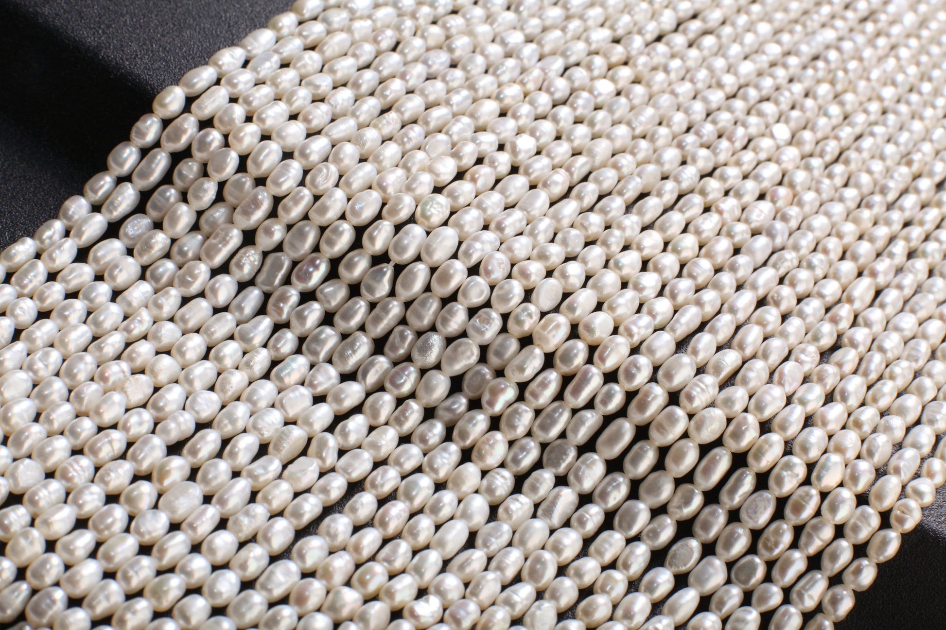 Natural Freshwater Pearl 3x4.5-5.5mm Potato small Pearl, Good Luster 14&quot; Jewelry making pearl high luster AAA quality.single or bulk