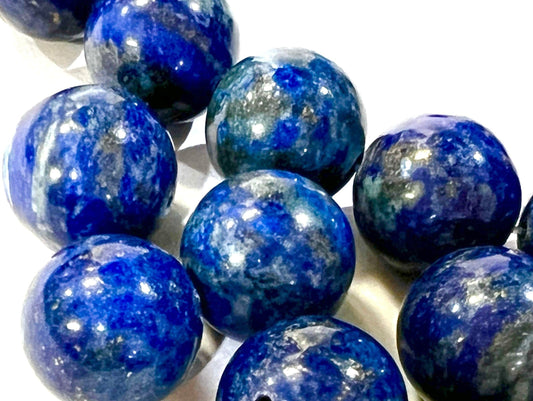 Genuine Lapis Lazuli AA Heavy Weight 16mm and 18mm Round bead for Art Deco, Pocket Stone, Jewelry Making, Pendant, Focal Piece