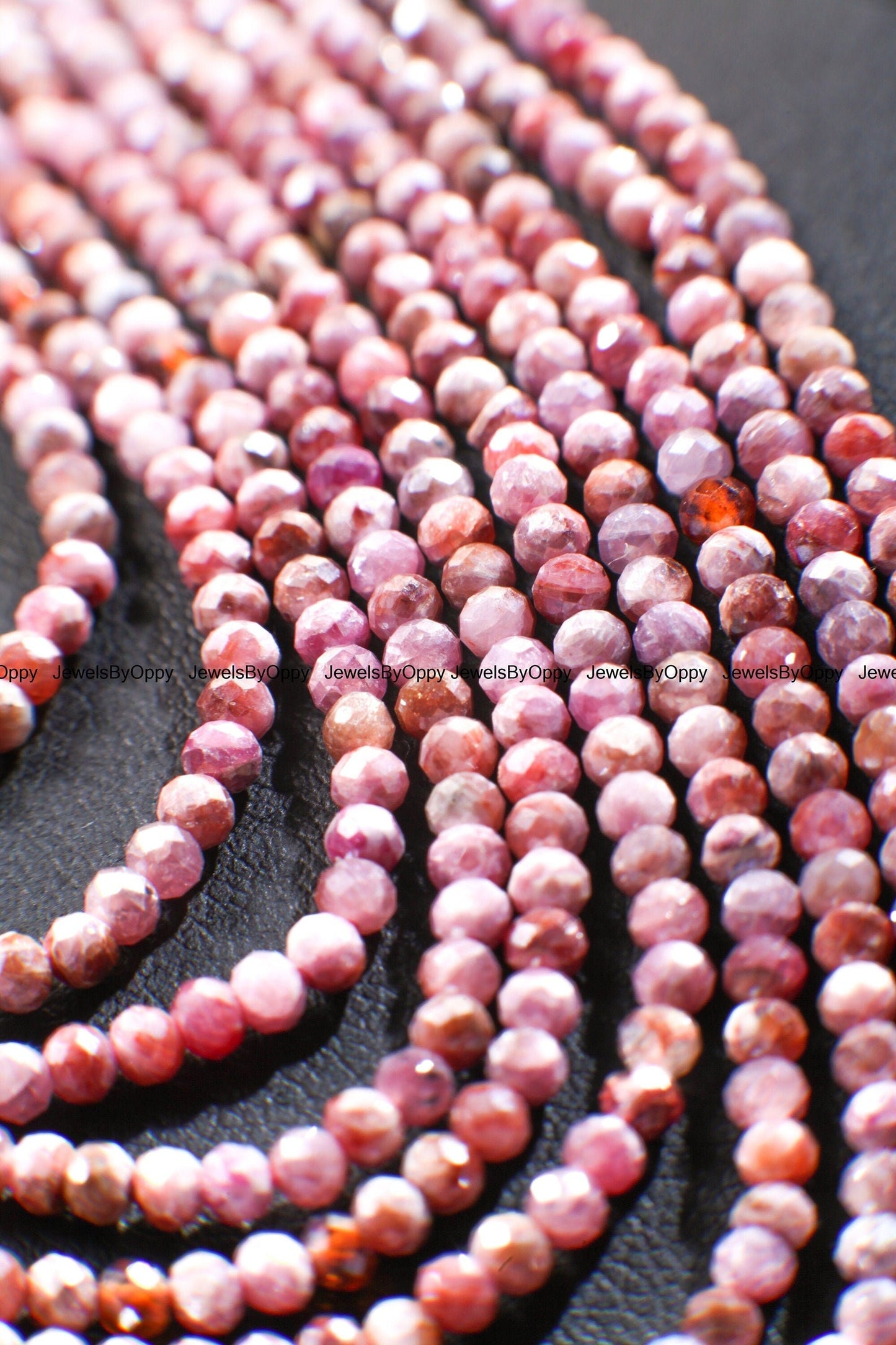 Pink Silverite Sapphire Rondelle, Natural Sapphire Faceted Roundel 2.5mm, Jewelry Making Earrings, Bracelet, Necklace Gemstone Beads 12.5&quot;