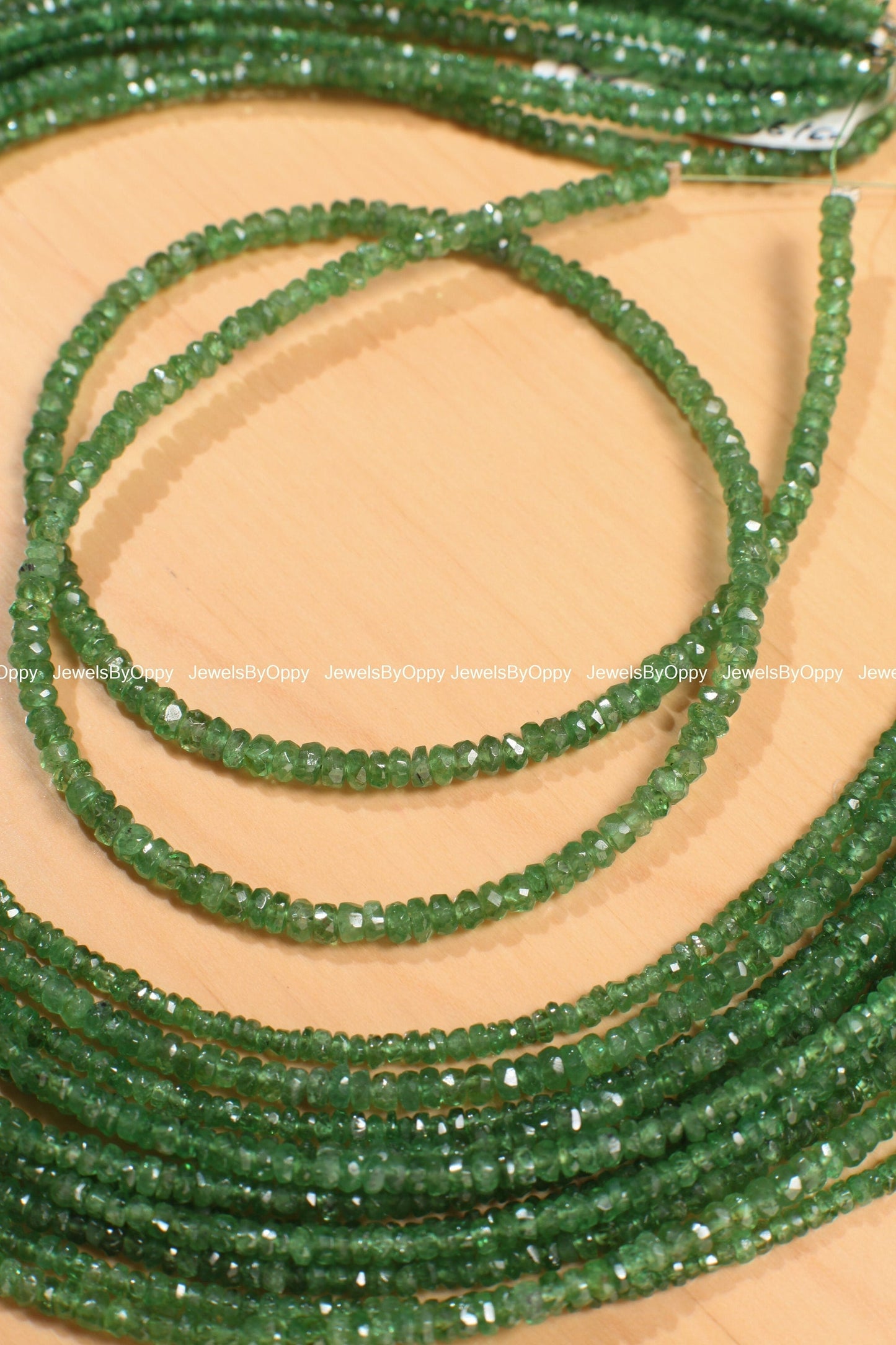 Natural Tsavorite 2.5-3.5mm Micro Faceted Rondelle Jewelry Making Gemstone Necklace, Bracelet, Earrings beads