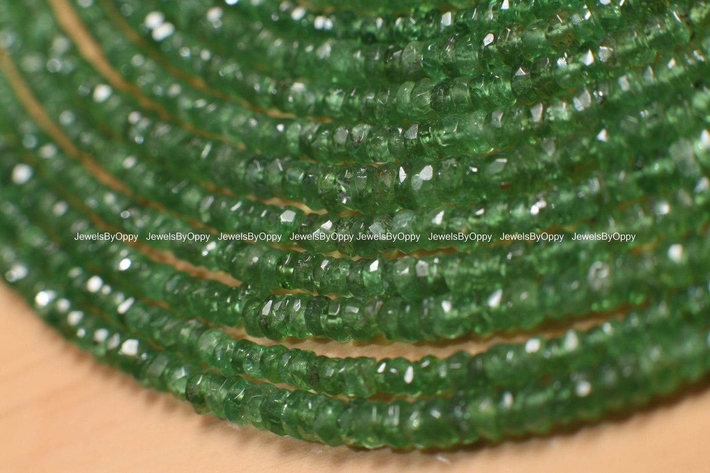 Natural Tsavorite 2.5-3.5mm Micro Faceted Rondelle Jewelry Making Gemstone Necklace, Bracelet, Earrings beads