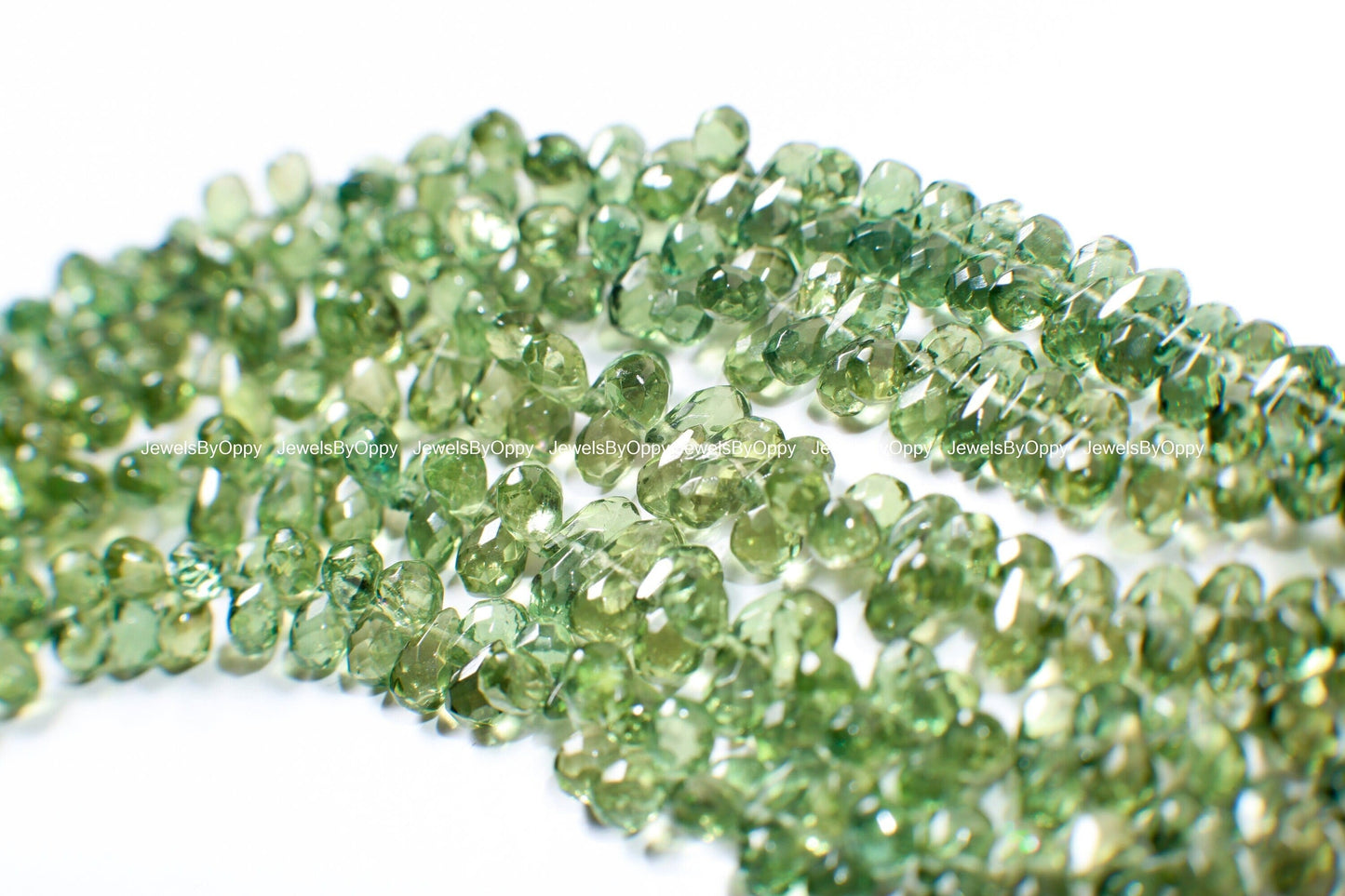 Natural Green Apatite Briolette 3x5-5x7mm Untreated Olive Green Stunning Rare Italian Gemstone, Jewelry Making drop. Sold by 10, 20 Pcs