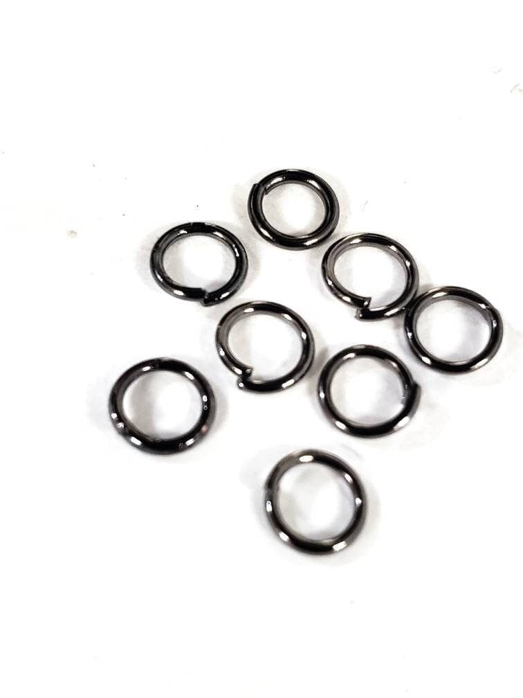 Gunmetal black oxidized 5mm open jumping 20 gauge, good quality, jewelry making supplies , 50 pcs