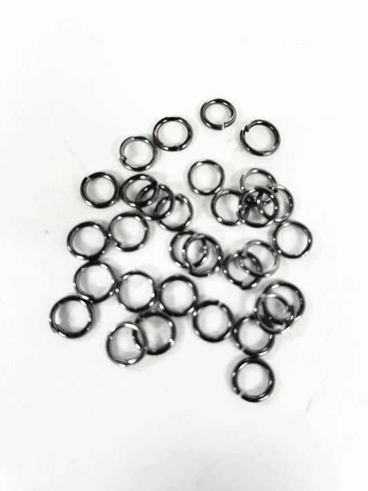 Gunmetal black oxidized 5mm open jumping 20 gauge, good quality, jewelry making supplies , 50 pcs