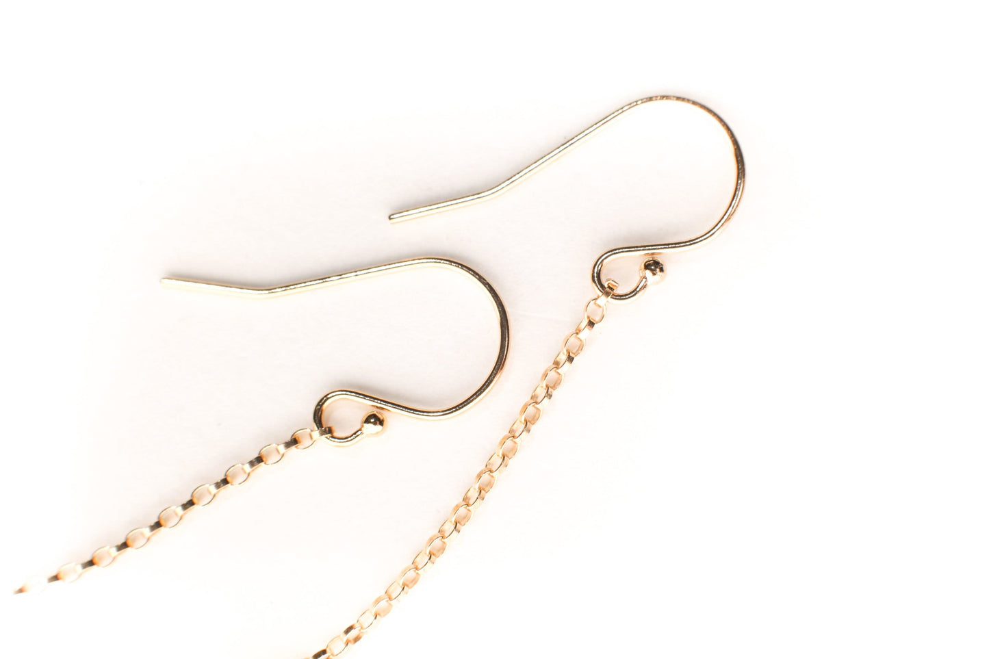 Whiskey Quartz 9x10mm Onion Shape Wire Wrapped Briolette Dangle with 14K Gold Filled Chain and Earwire, Gemstone Handmade Earrings Gift