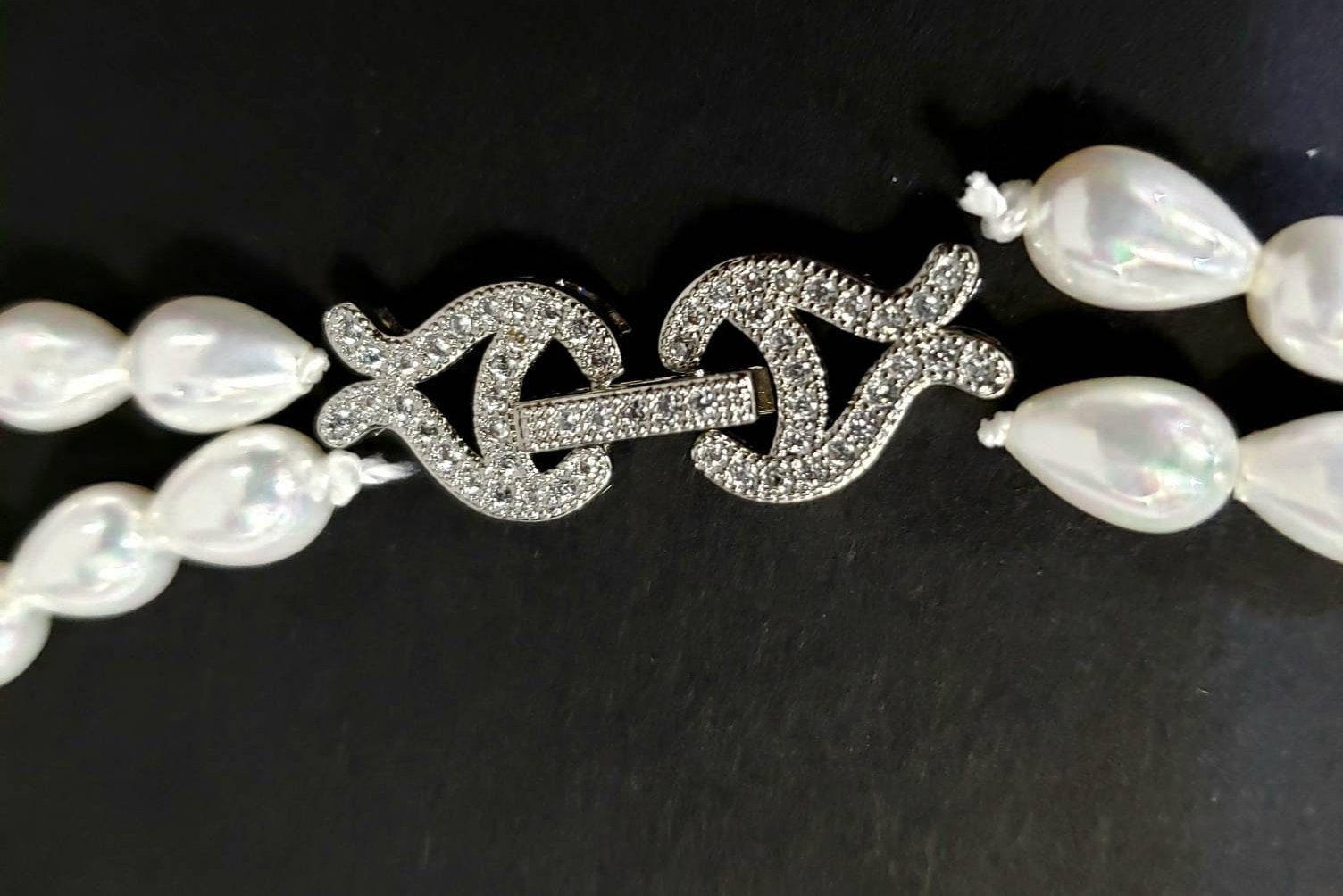 Cubic Zirconia CZ Micro Pave Diamond Style Sterling Silver Rhodium Fish Shape Fancy Clasp 10x30mm, High End Jewelry Making Folding Clasp