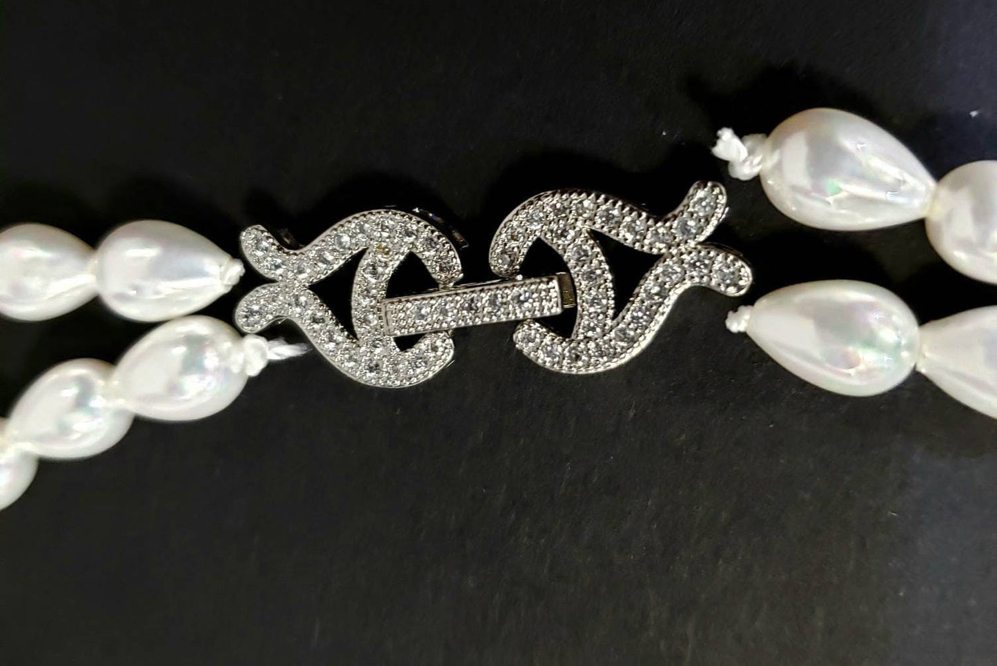 Cubic Zirconia CZ Micro Pave Diamond Style Sterling Silver Rhodium Fish Shape Fancy Clasp 10x30mm, High End Jewelry Making Folding Clasp