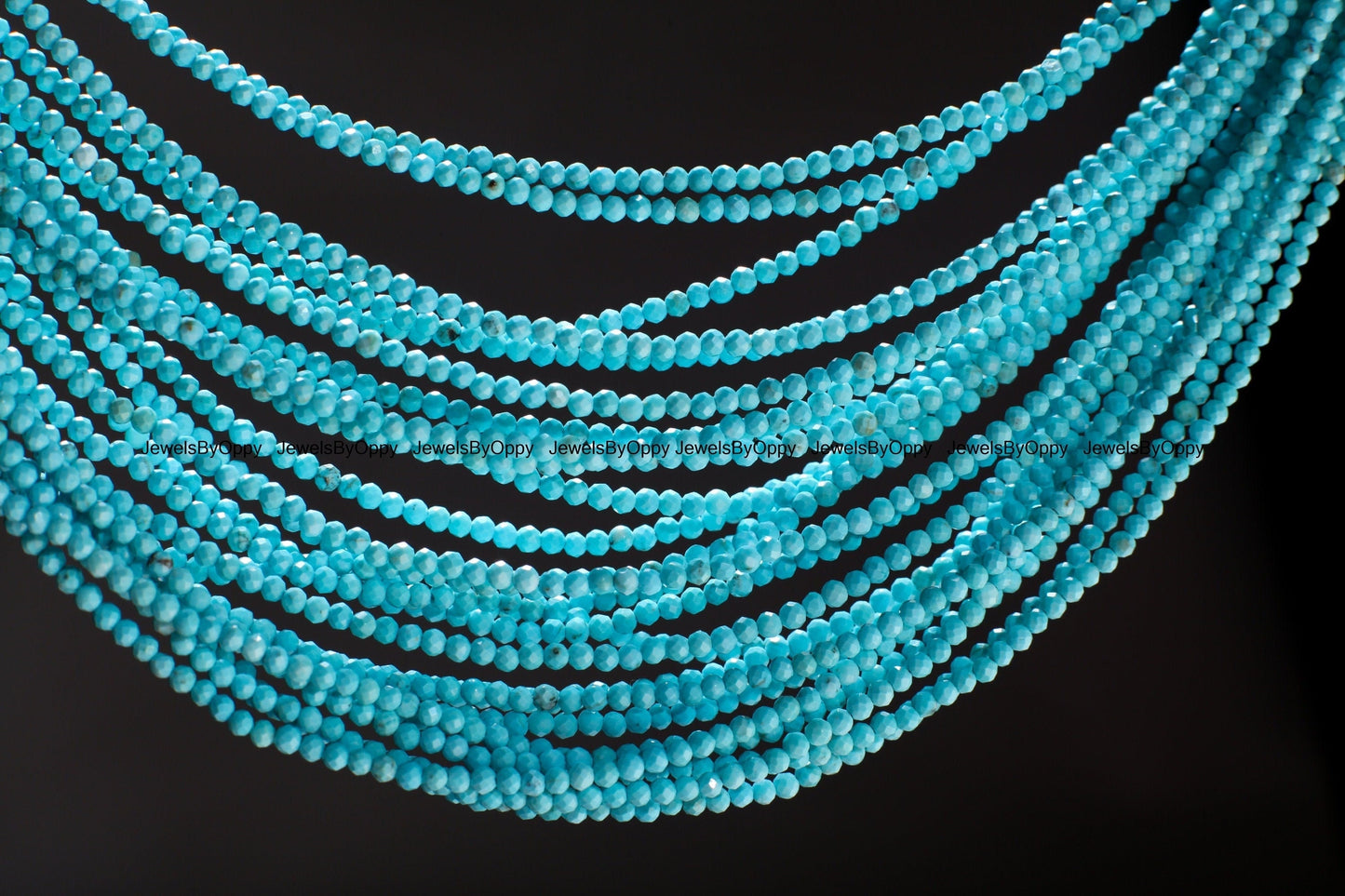 Natural Turquoise Faceted Round 2mm Micro Faceted Blue Sleeping Beauty Turquoise Gemstone Round for Jewelry Making Beads 15.5" Strand