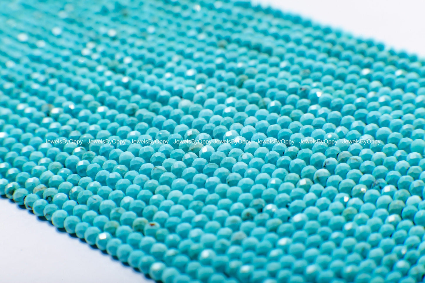 Natural Turquoise Faceted Round 2mm Micro Faceted Blue Sleeping Beauty Turquoise Gemstone Round for Jewelry Making Beads 15.5" Strand