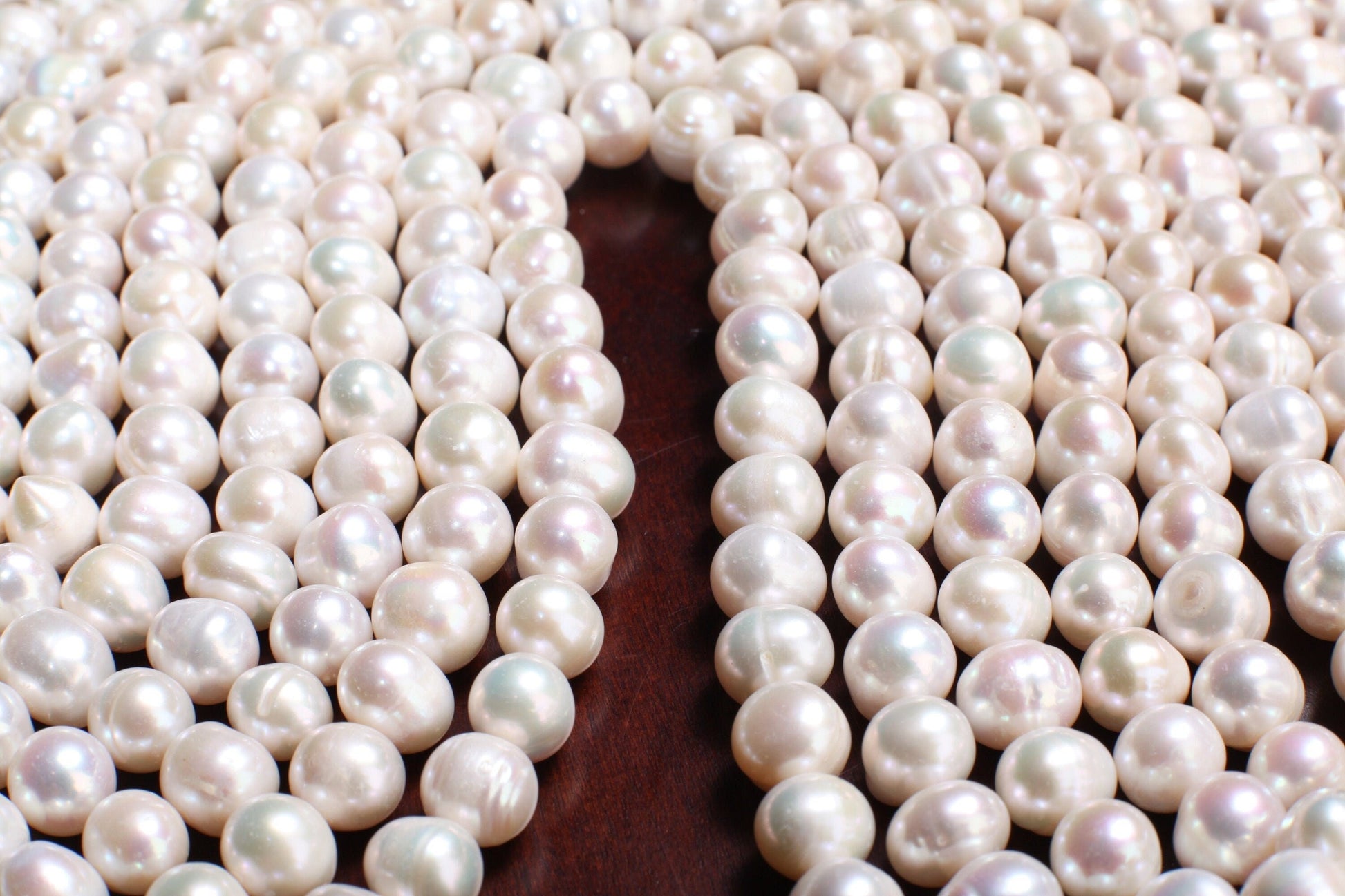 Natural Freshwater Large Hole Pearl 11-12.5mm Potato Pearl, Good Luster 14&quot; Jewelry Making Pearl Bracelet, Earrings, Necklace, 2mm Hole