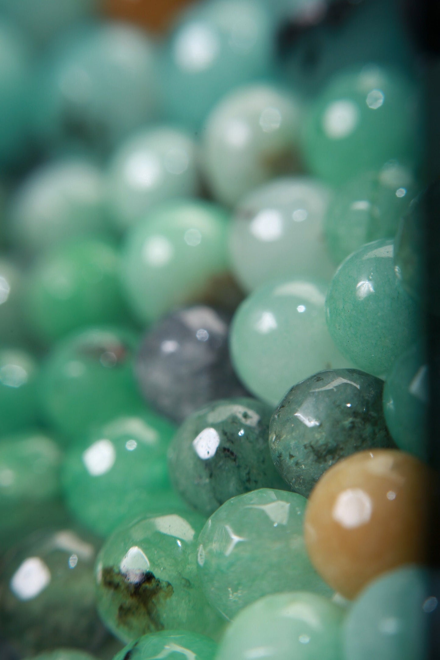 Multi-Color Amazonite Faceted Round Beads 8mm 10mm 12mm 14mm-Single/Bulk 15.5&quot; Strand