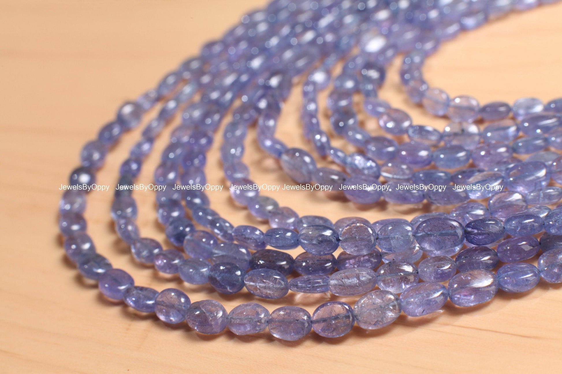 Natural Tanzanite smooth Oval bead, AAA 4x6-5x6.5mm Tanzanite Gemstone Violet Blue Beads DIY Jewelry Making 7&quot; and 14&quot; Strand