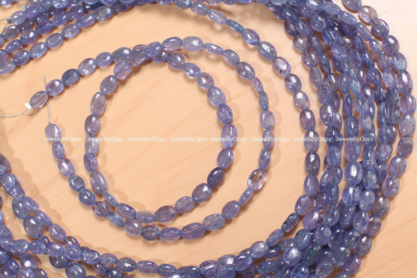Natural Tanzanite smooth Oval bead, AAA 4x6-5x6.5mm Tanzanite Gemstone Violet Blue Beads DIY Jewelry Making 7&quot; and 14&quot; Strand