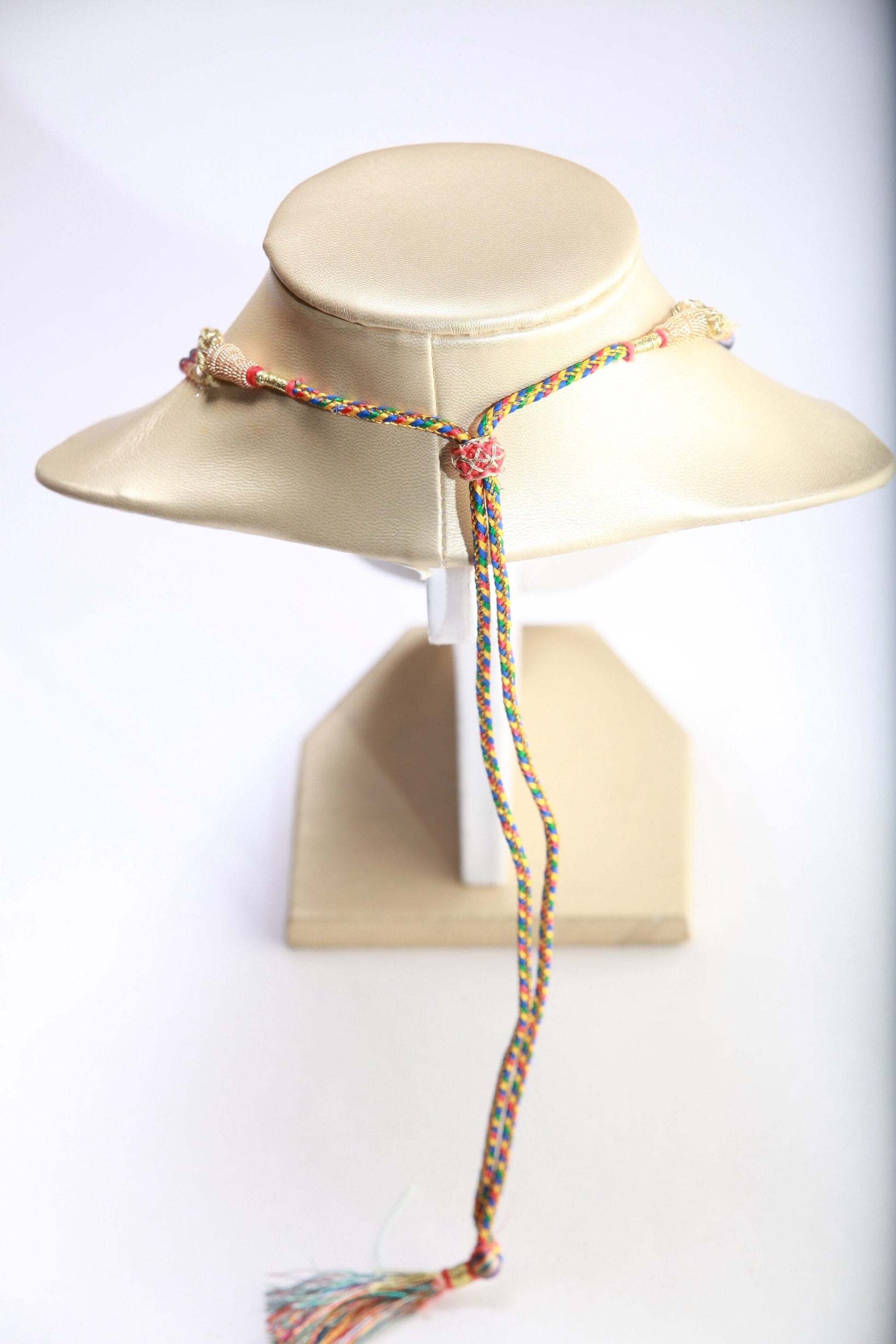 Genuine Multi Sapphire Shaded Gemstones Faceted Roundel 3 Line Layer Adjustable Necklace 15"