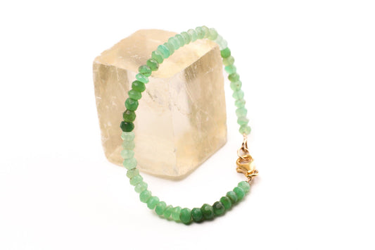 Chrysoprase 4mm Faceted Bracelet in 14k Gold Filled lobster Clasp and findings , healing Chakra gift