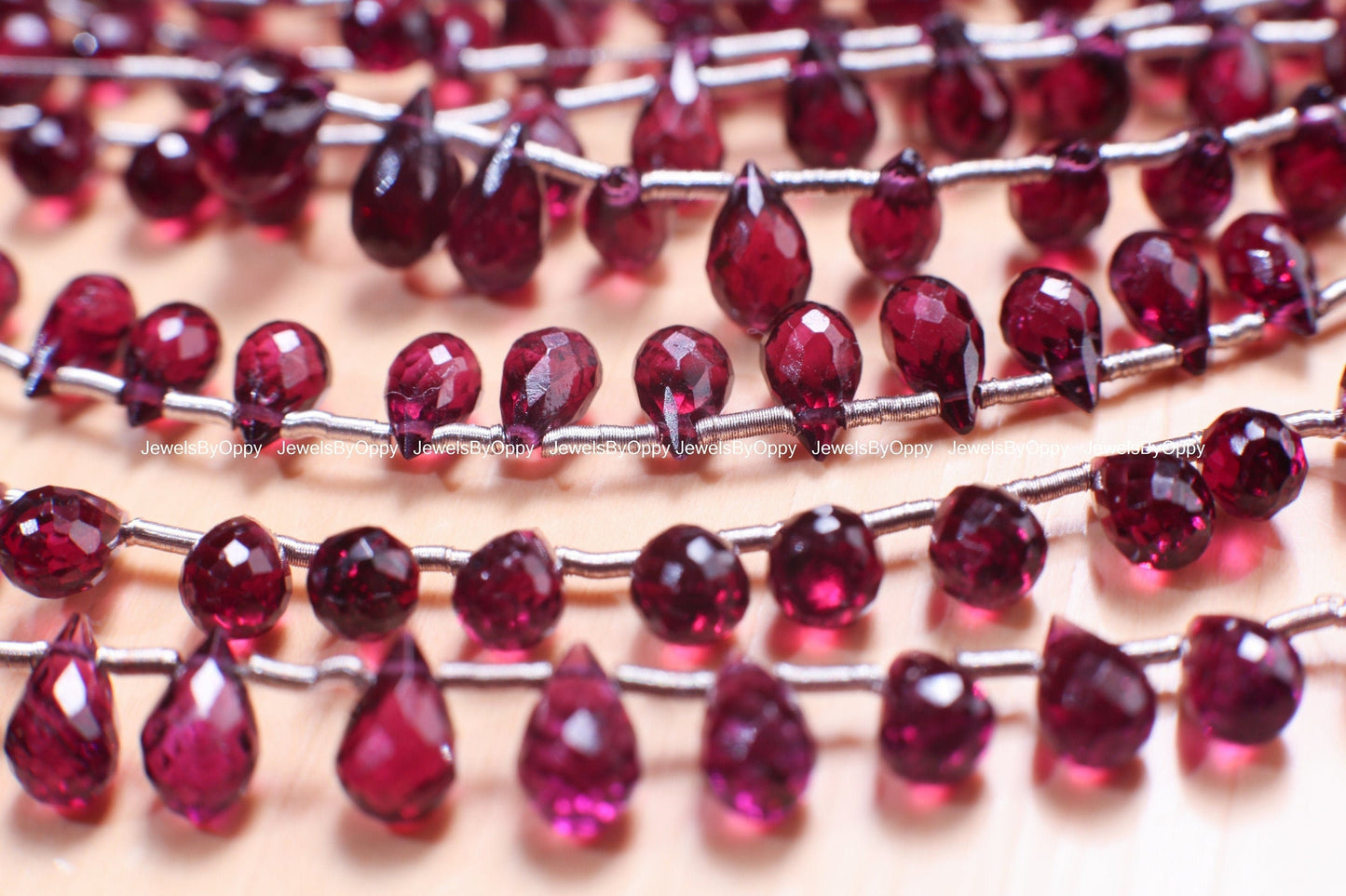 Rhodolite Garnet AAA Micro Faceted 4x6-5x7mm Briolette Tear Drop,Jewelry Making Rich Merlot color,Rare Mozambique garnet, January Birthstone