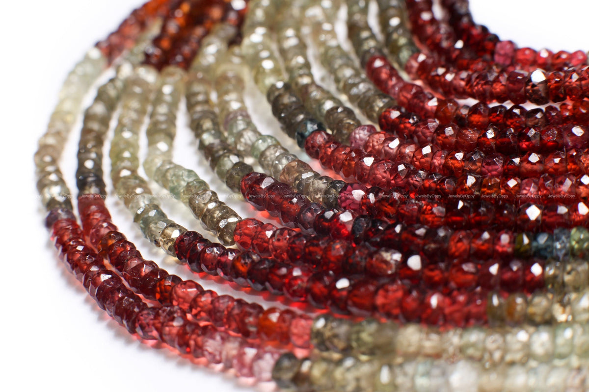 Natural Tundra Sapphire 3.5mm Shaded Micro Faceted Roundel High Quality Jewelry Making Gemstone Beads 13" Strand, beautiful vibrant shade .