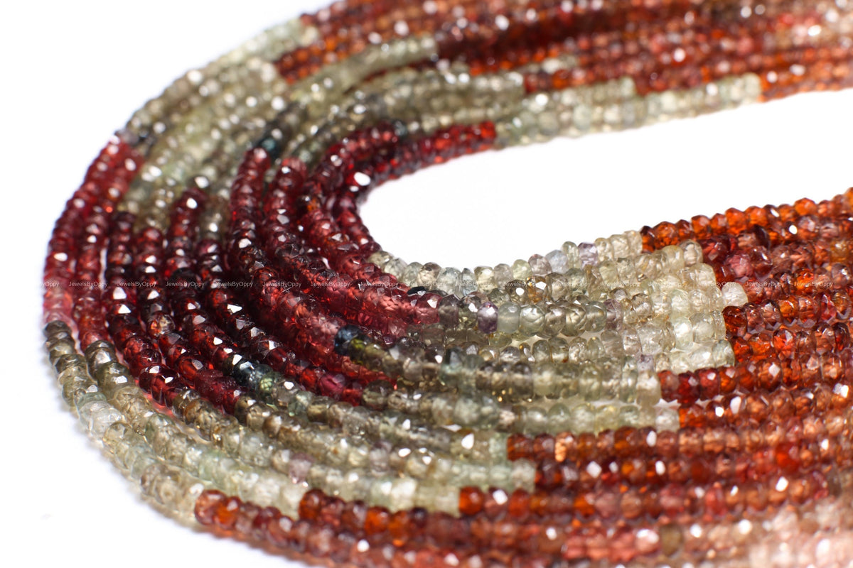 Natural Tundra Sapphire 3.5mm Shaded Micro Faceted Roundel High Quality Jewelry Making Gemstone Beads 13" Strand, beautiful vibrant shade .